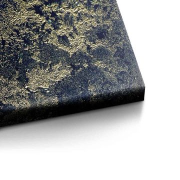 DOTCOMCANVAS® Leinwandbild Navy Shimmer, Leinwandbild Navy Shimmer blau gold schwarz abstrakte moderne Kunst