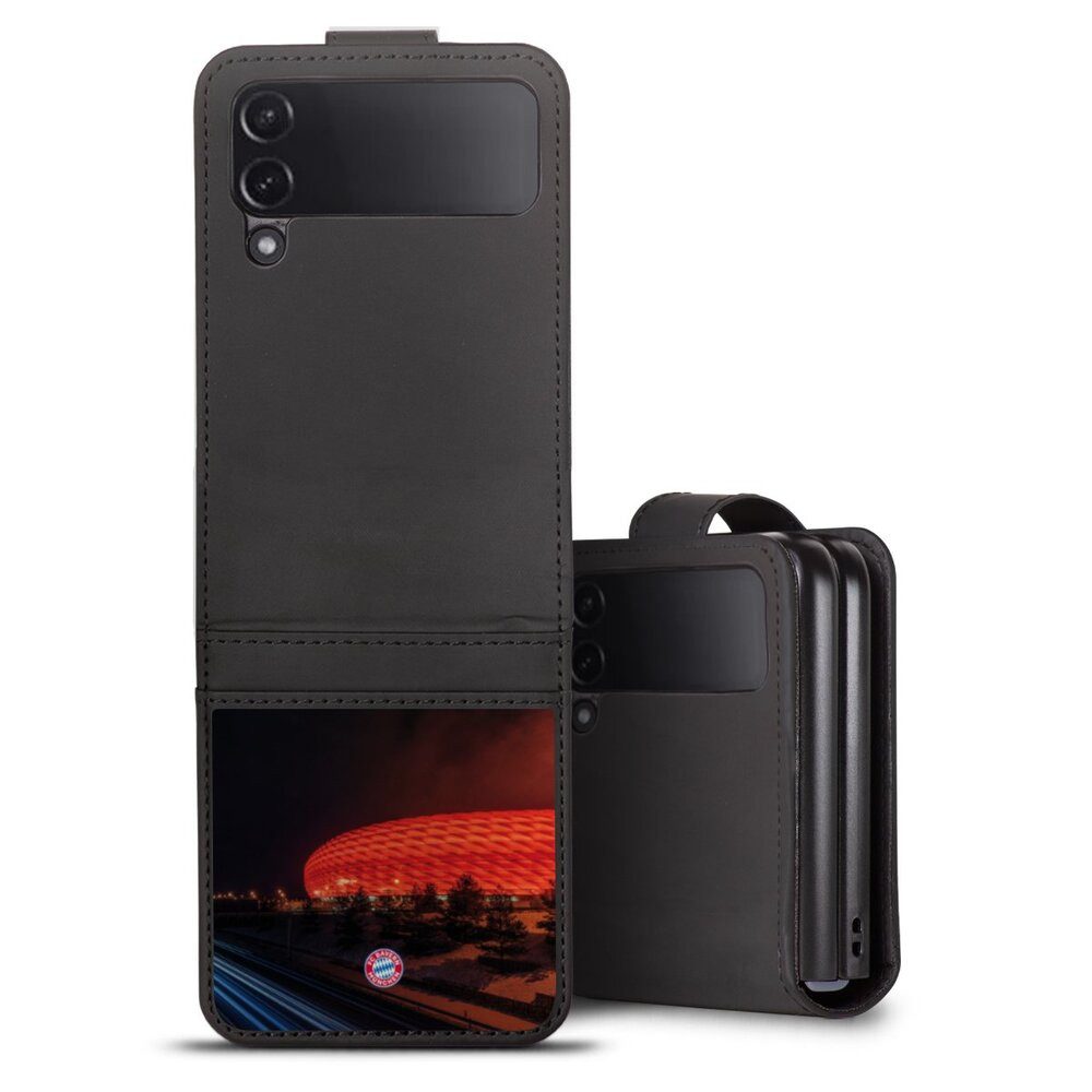 DeinDesign Handyhülle FC Bayern München FCB Stadion Allianz Arena bei Nacht FCB, Samsung Galaxy Z Flip 4 Hülle Handy Flip Case Wallet Cover