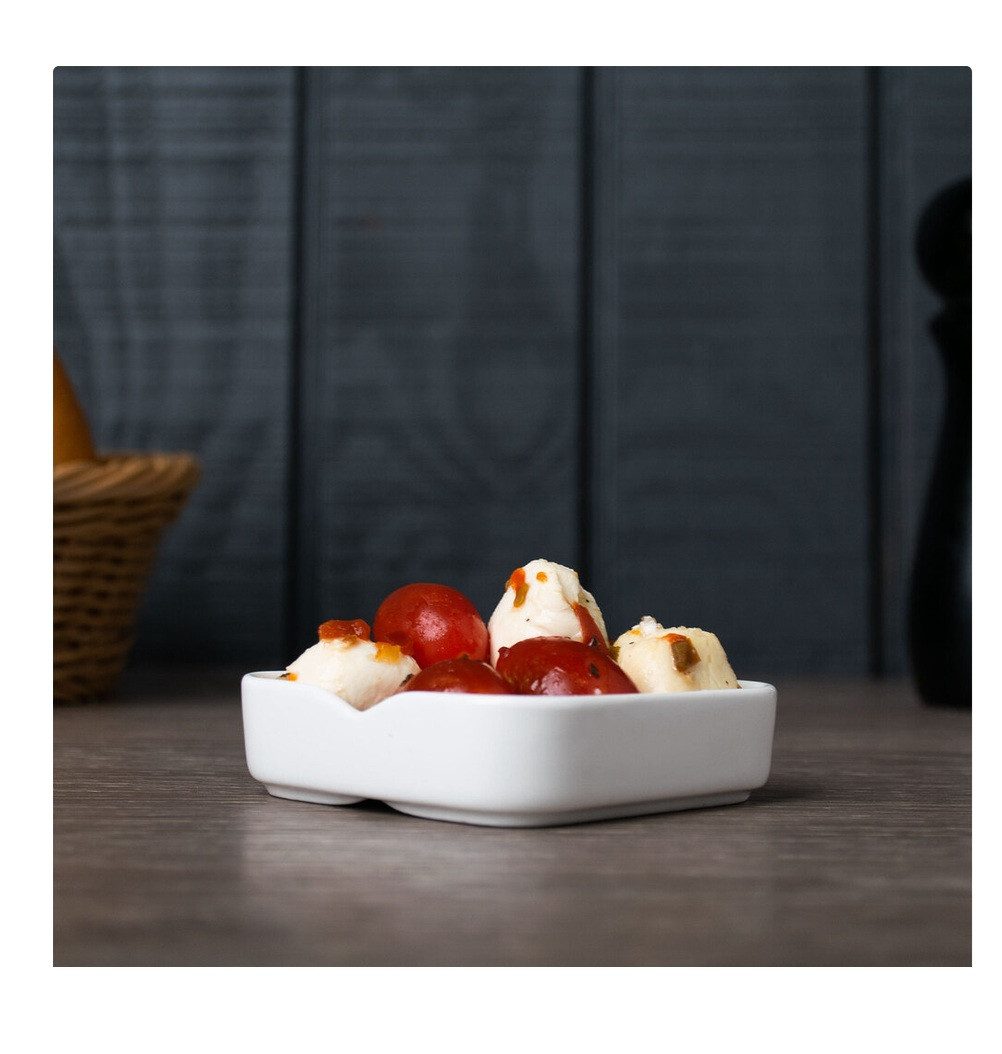 ARCOROC Dipschale 6 x Saucenschälchen Antipastischale 7x7cm MEKKANO Porzellan Cremeweiß, Porzellan, (6-tlg)