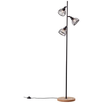 Lightbox Stehlampe, ohne Leuchtmittel, Stehlampe, 1,5 m Höhe, Ø 38 cm, E14, max. 42 W, Schalter, Metall/Holz