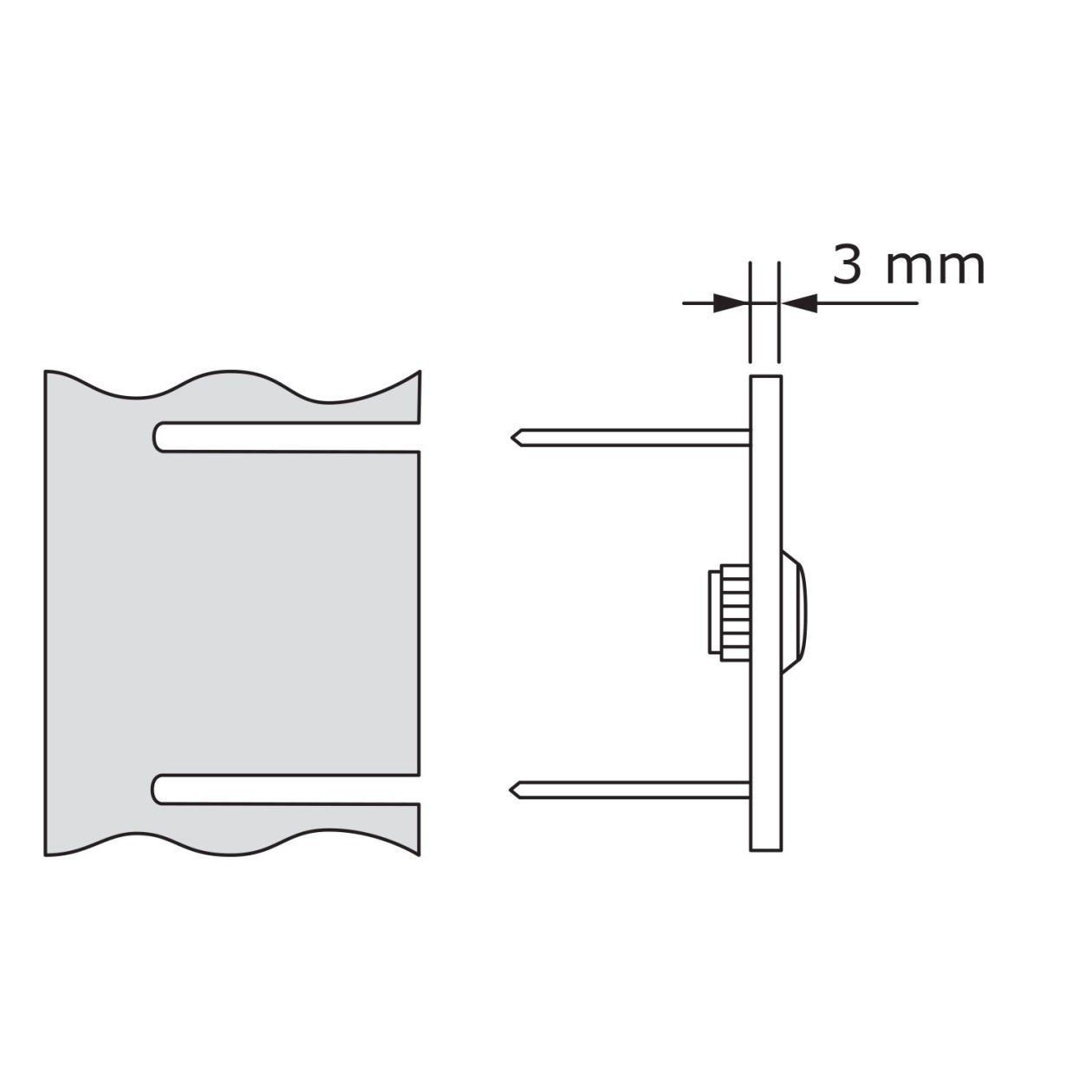 Briefkasten Two Bravios Longcircle Schwarz Klingeltaster for