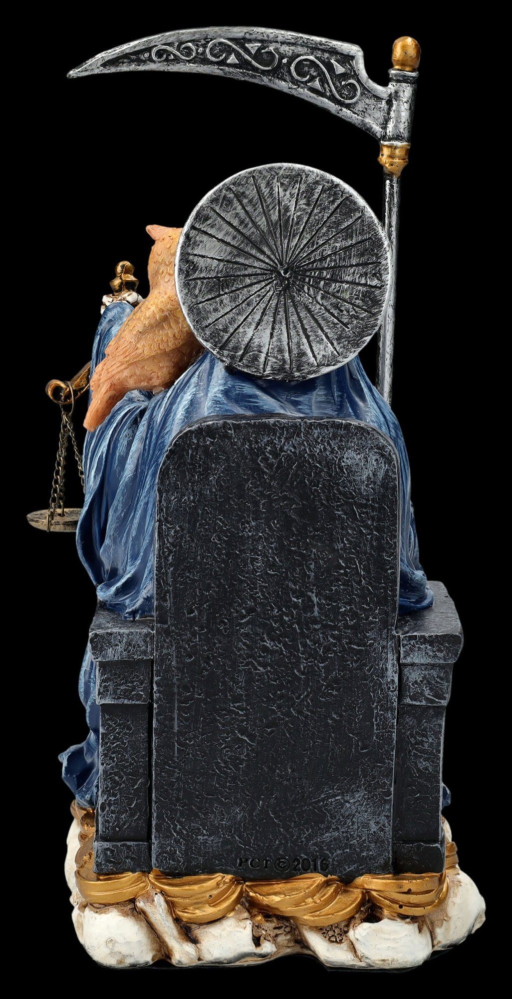 Figuren Dekofigur Fantasy Figur Dekofigur Santa Muerte blau - Shop Sitzende Sensenmann GmbH