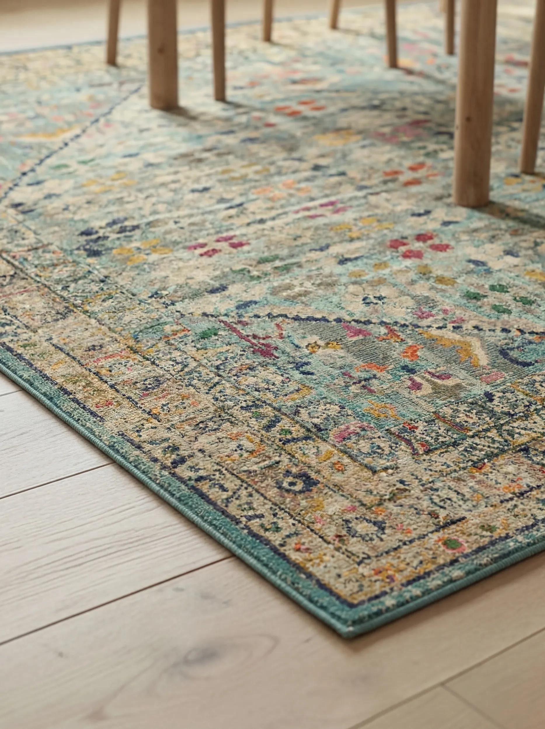 benuta Teppich Casa, rechteckig, Höhe: 11 mm, Teppich Wohnzimmer, Esszimmer, Schlafzimmer, Flur, Farbenfroh, Retro