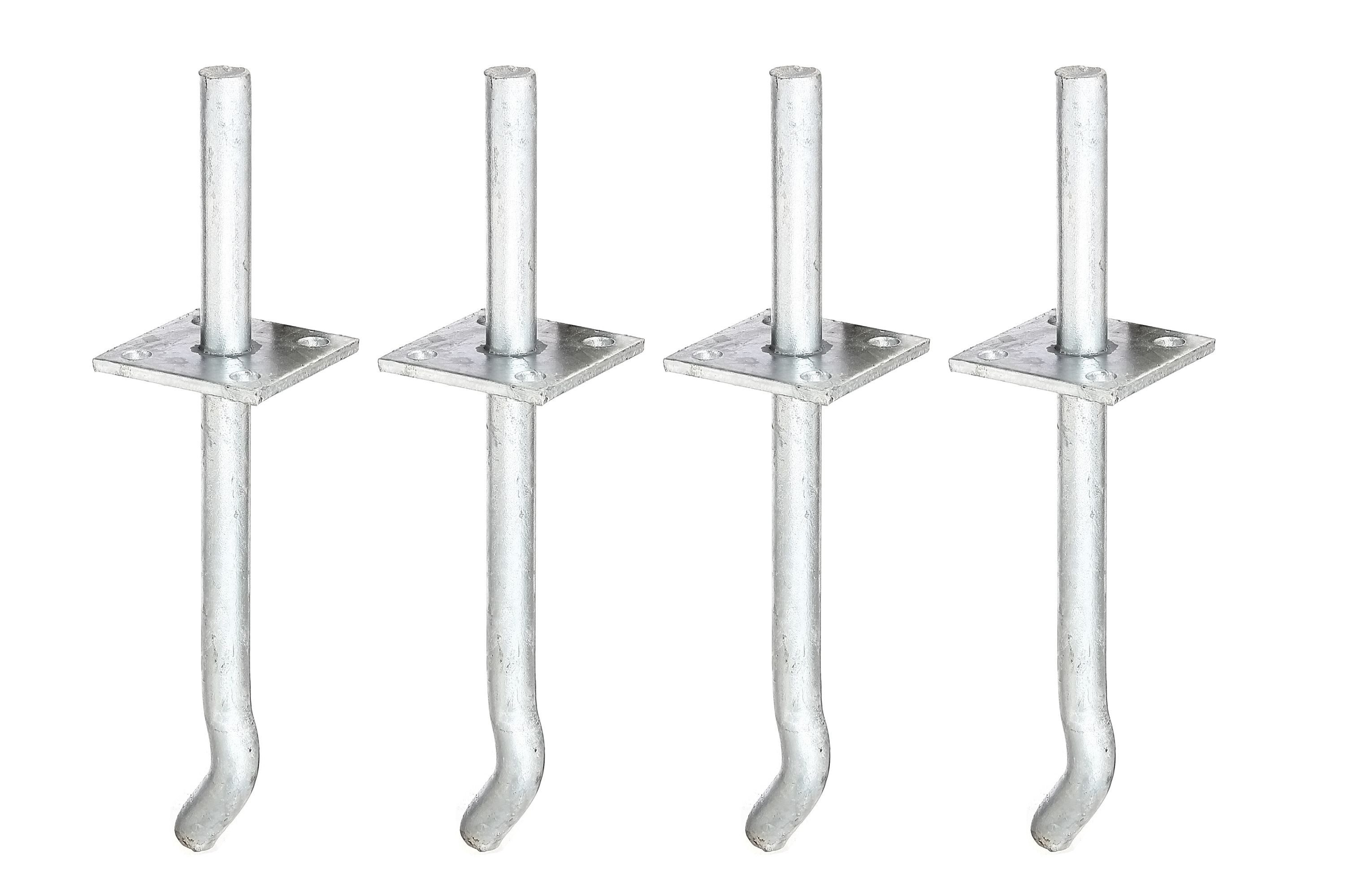 Alberts Pfostenträger, (4-St), I-Pfostenträger im Bundle, feuerverzinkt, zum Einbetonieren, Stiftläng