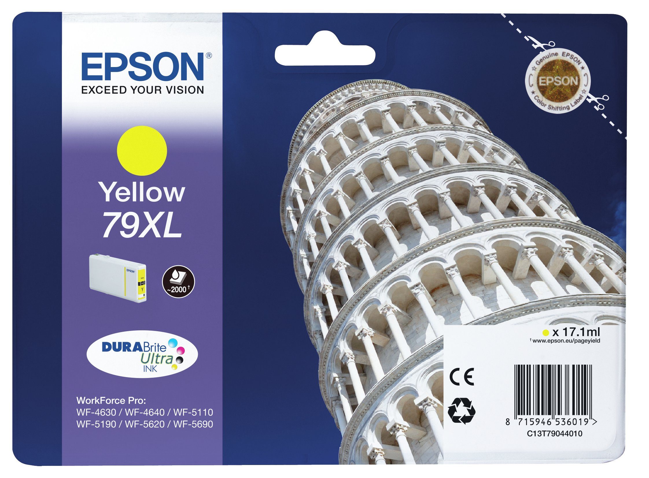 Epson Epson Tower of Pisa Tintenpatrone 79XL Yellow Tintenpatrone gelb