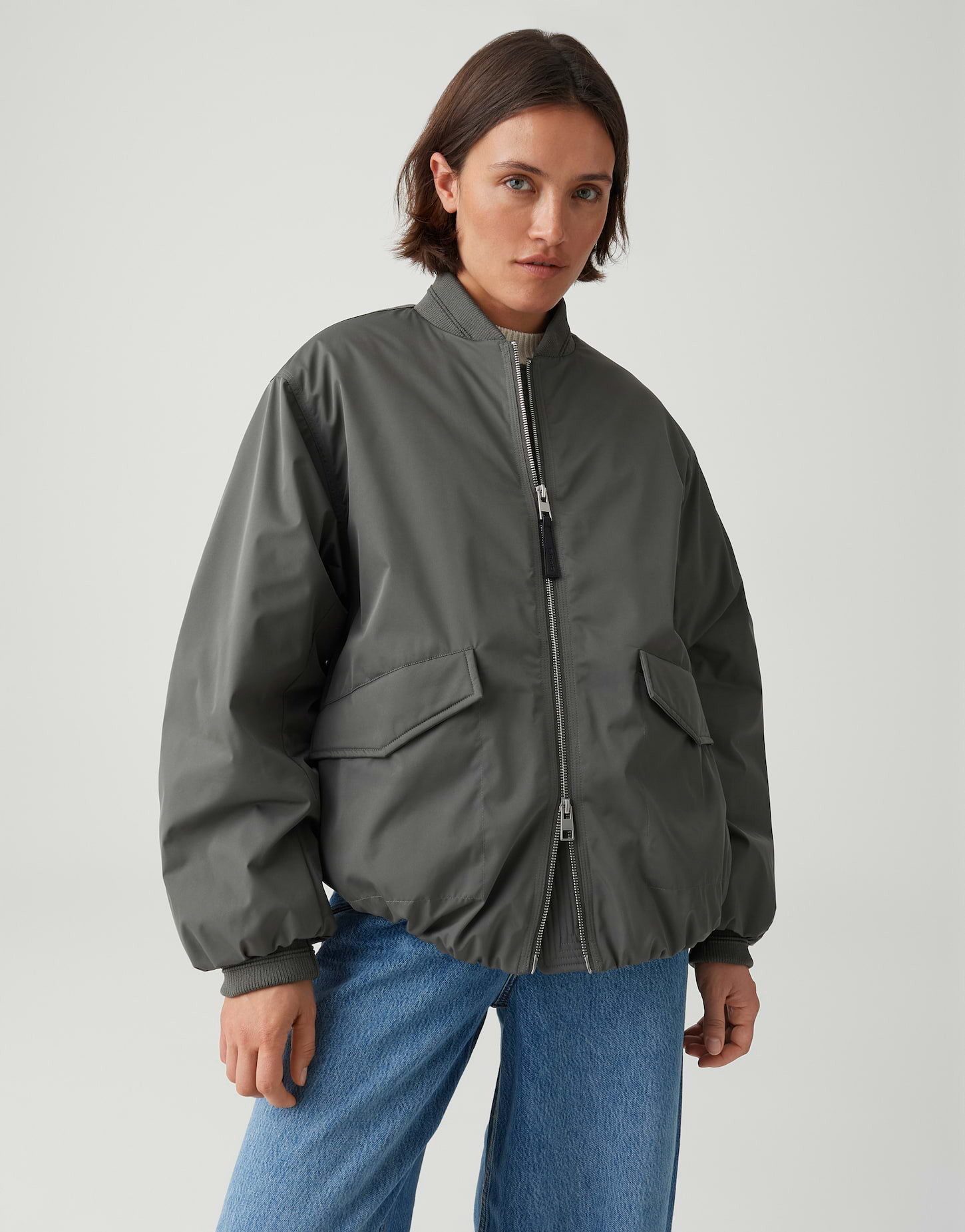 OPUS Bomberjacke Oversized Bomberjacke mit Ballonsilhouette