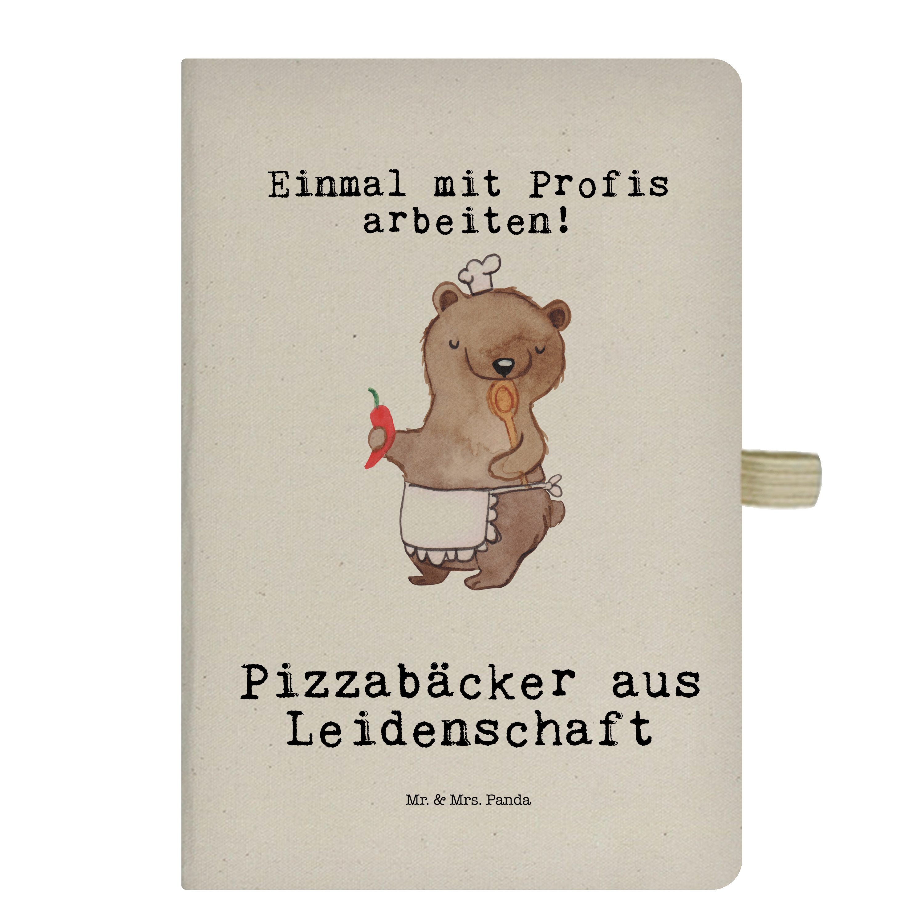 Mr. & Mrs. Panda Notizbuch Pizzabäcker aus Leidenschaft - Transparent - Geschenk, Notizheft, Kla Mr. & Mrs. Panda