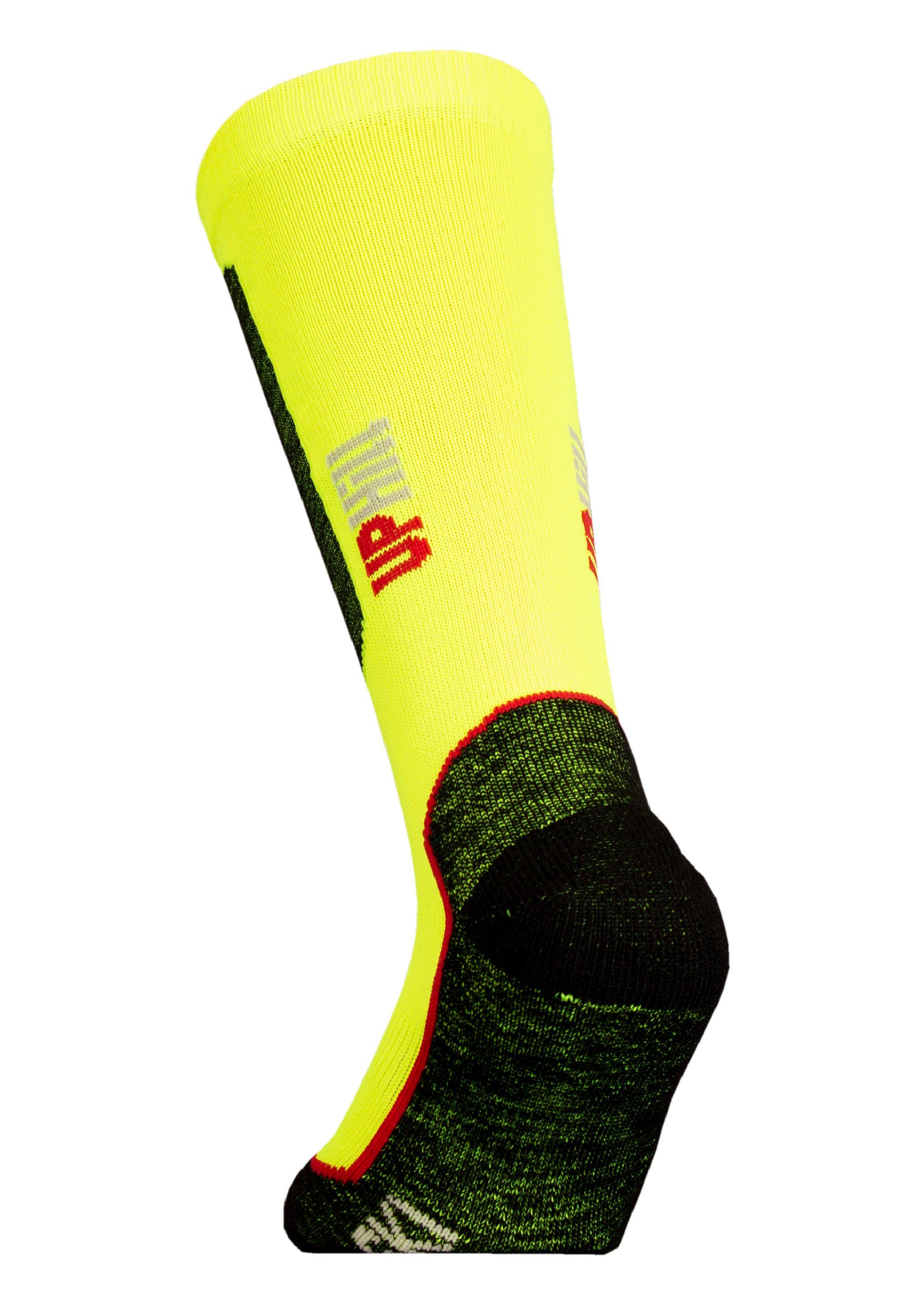 UphillSport Socken HALLA JR (1-Paar) Quick Dry-Technologie mit praktischer gelb-grün