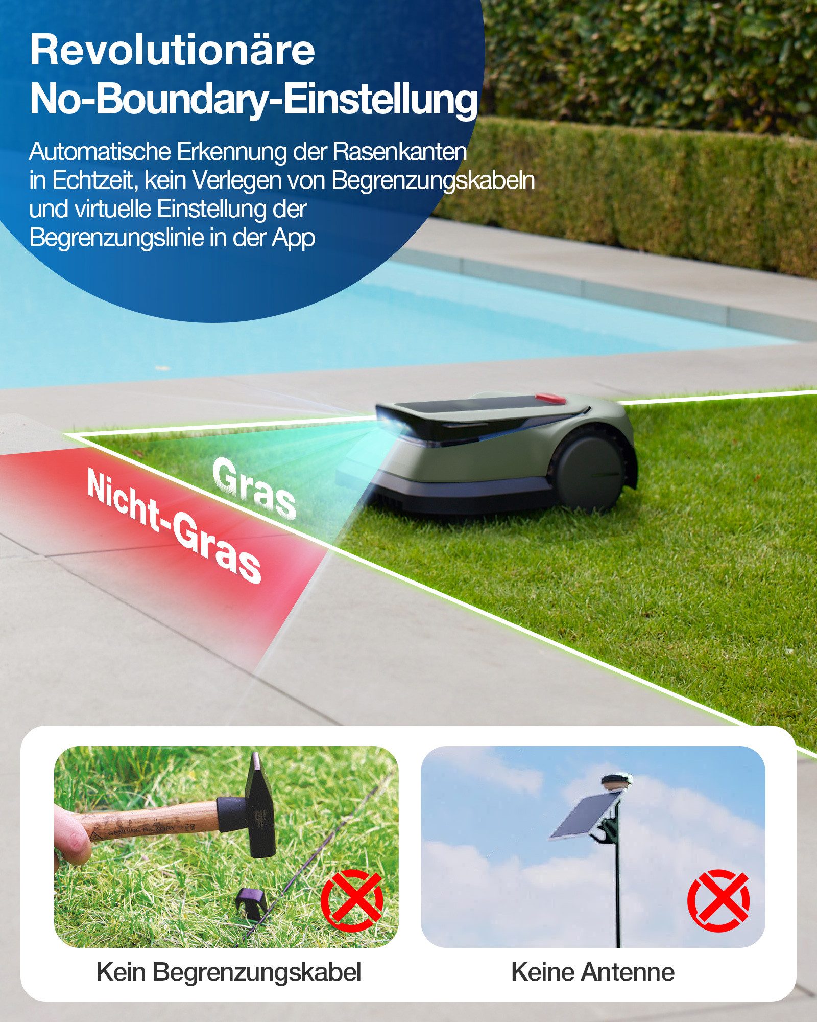 ECOVACS Rasenmähroboter GOAT GX-600, bi...