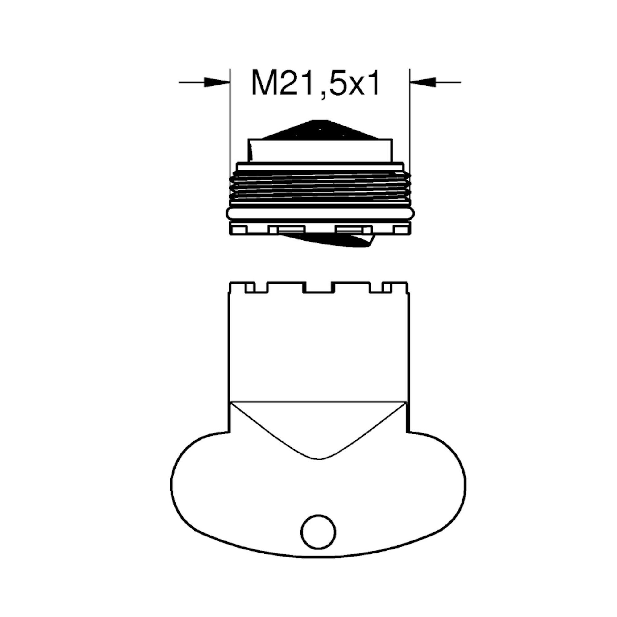Grohe Spültischarmatur Mousseur Strahlregler Einsatz, AG M21,5 x 1 - 482700 günstig online kaufen