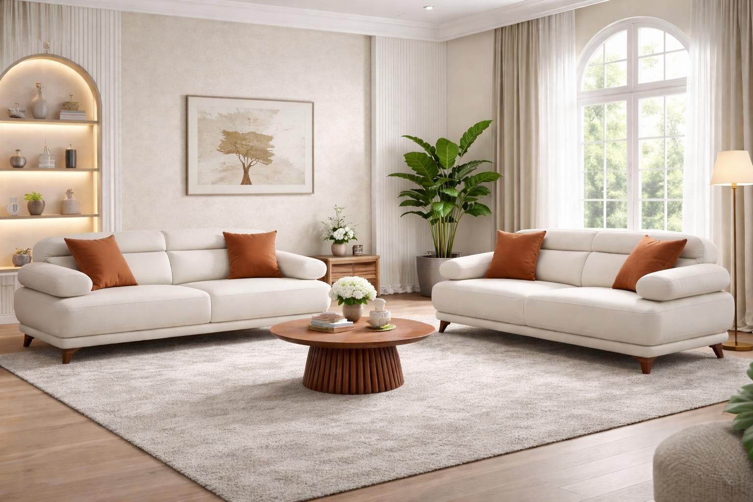 Xlmoebel Polstergarnitur Bequemes modernes Sofa-Set in bunten Farben für Ihr Wohnzimmer, (4-tlg), Made in Europa