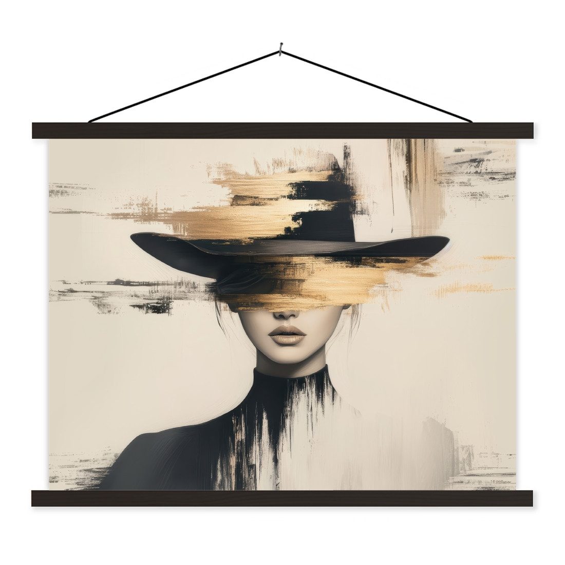 MuchoWow Poster Frau - Hut - günstig online kaufen