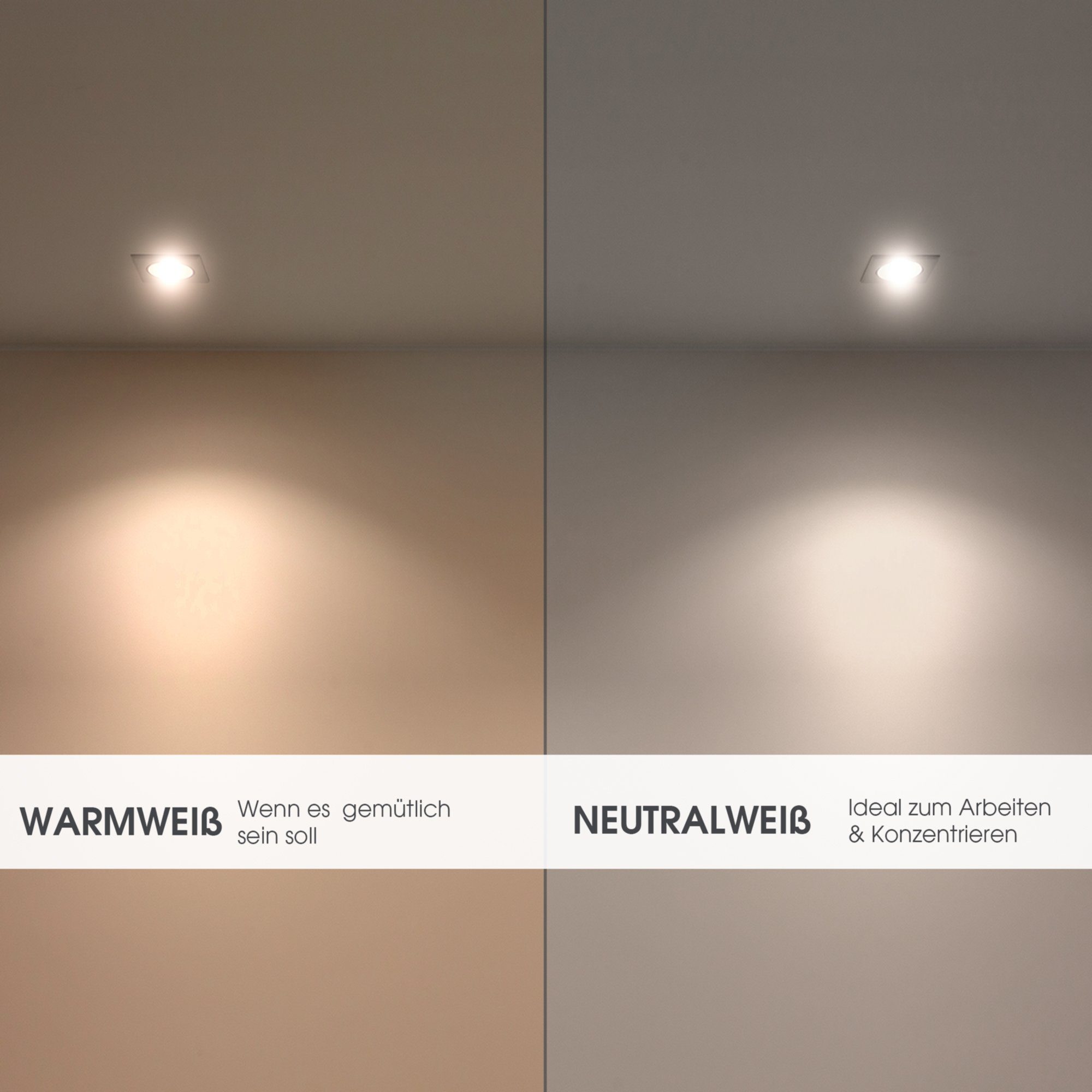 neutralweiss, inklusive 4 LED linovum Leuchtmittel Leuchtmittel GU10 LED Außen-Wandleuchte inklusive, BOQU Bodeneinbaustrahler 6W mit x