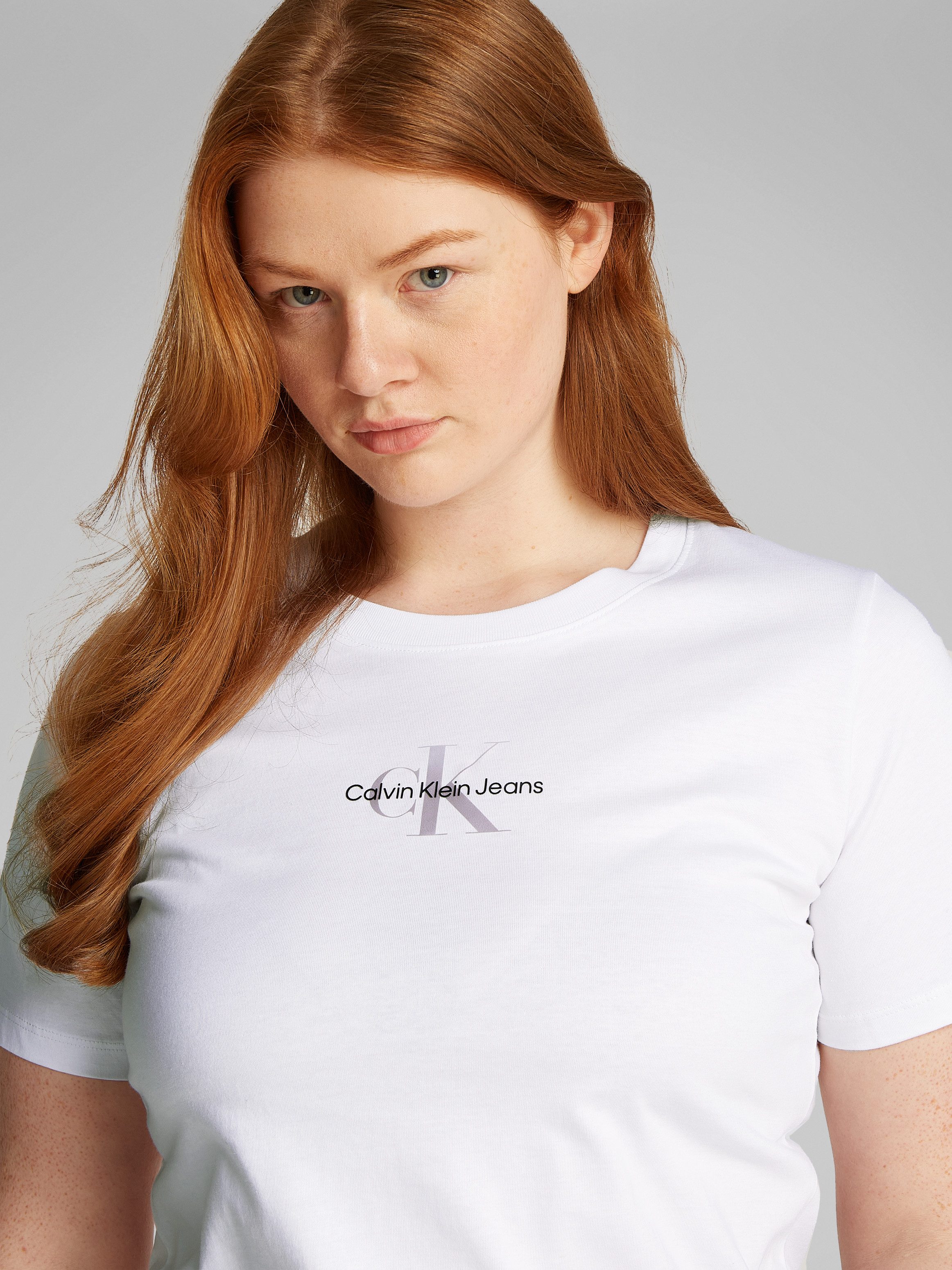 Calvin Klein Jeans Plus T-Shirt PLUS GRADIENT MONOLOGO SLIM TEE in großen G günstig online kaufen