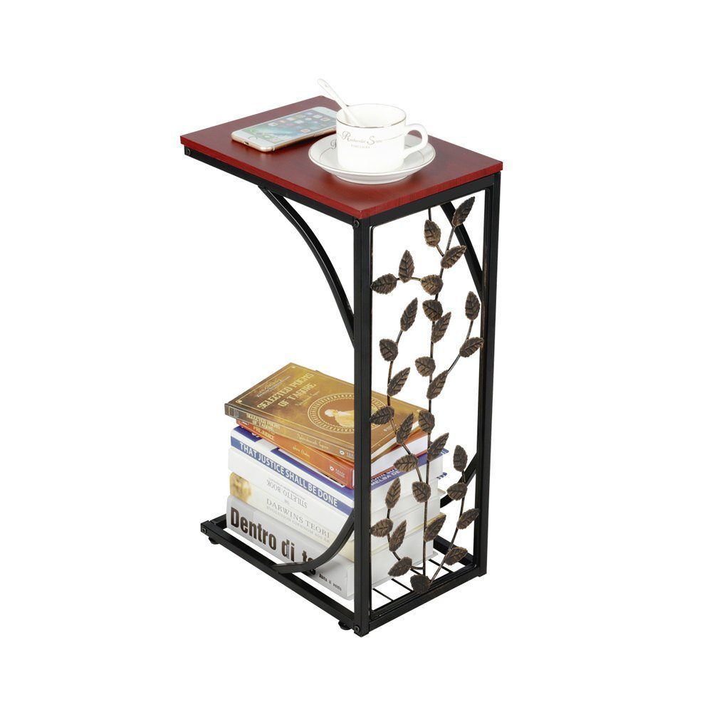 Yaheetech Beistelltisch C-förmiger Sofatisch, Kleiner Kaffeetisch aus Metal günstig online kaufen