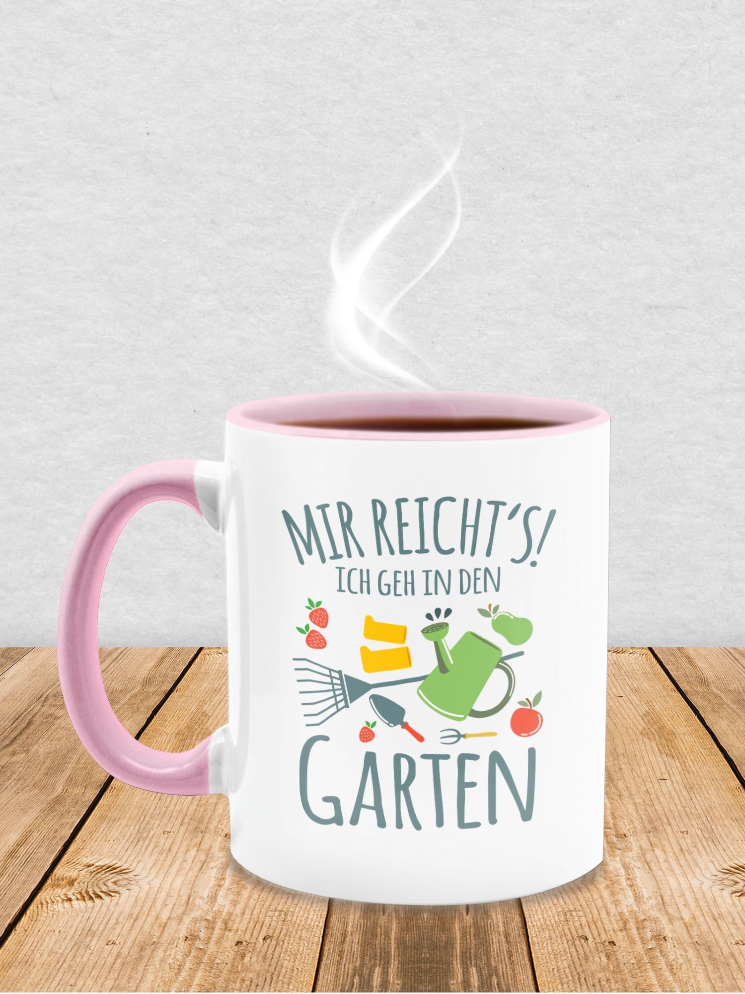 Mir reicht's geh Hobby Kaffeetasse Rosa ich in Shirtracer 3 Keramik, Garten, den Tasse Geschenk