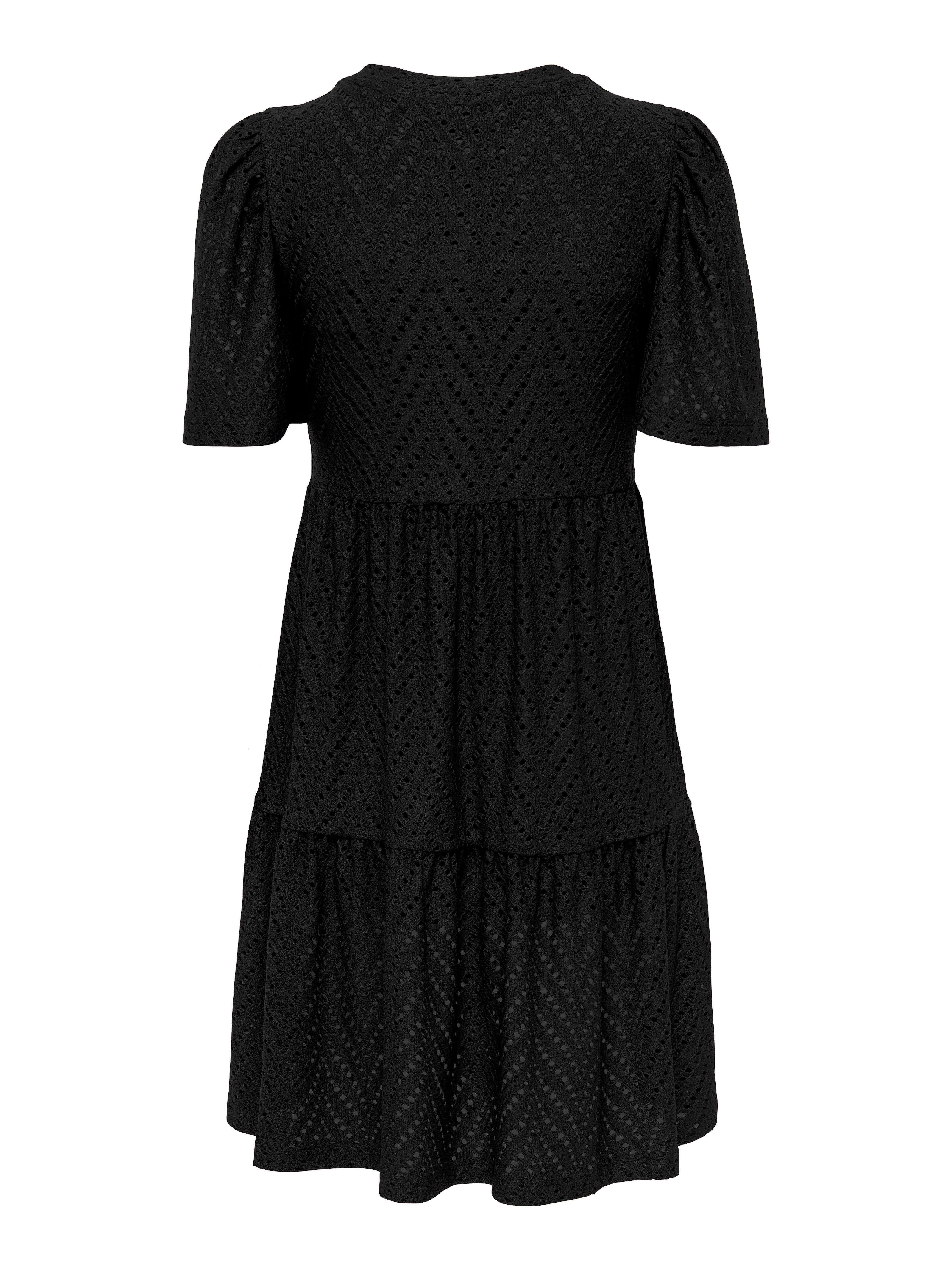 JDY Minikleid JDYCARLA CATHINKA S/S DRESS JRS NOOS Kunstfaser, regular fit