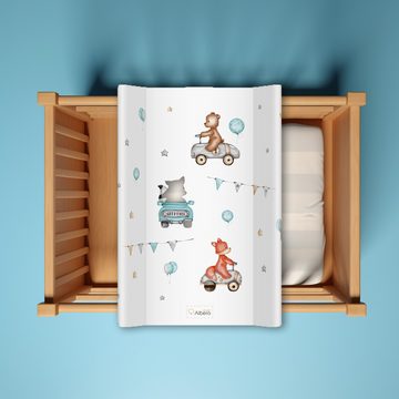 Decorwelt Wickelauflage Harte Wickelauflage für Babybett 47x80 mit Sicherheitsfüßen Wickelunte