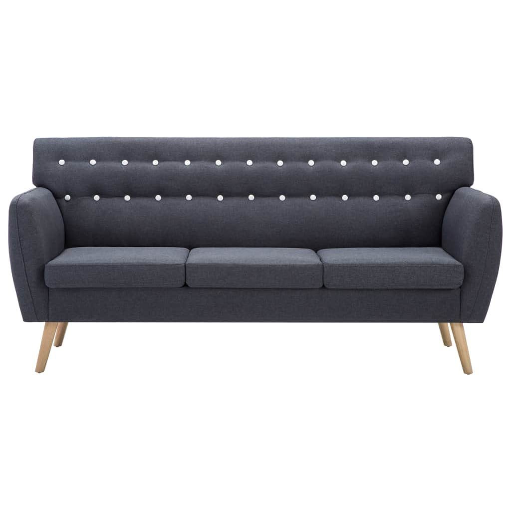 Sofa 172x70x82 Dunkelgrau vidaXL cm Stoffbezug 3-Sitzer-Sofa Couch