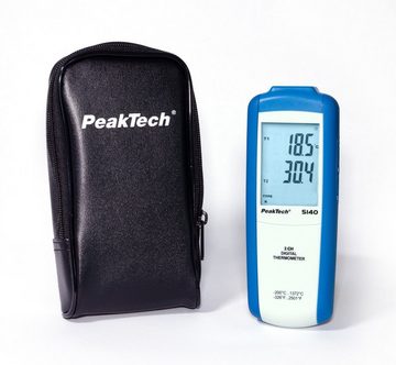 PeakTech Raumthermometer PeakTech 5140: Digital-Thermometer -200 bis +1300°C in °C/°F/K ~ 2 CH, 1-tlg.