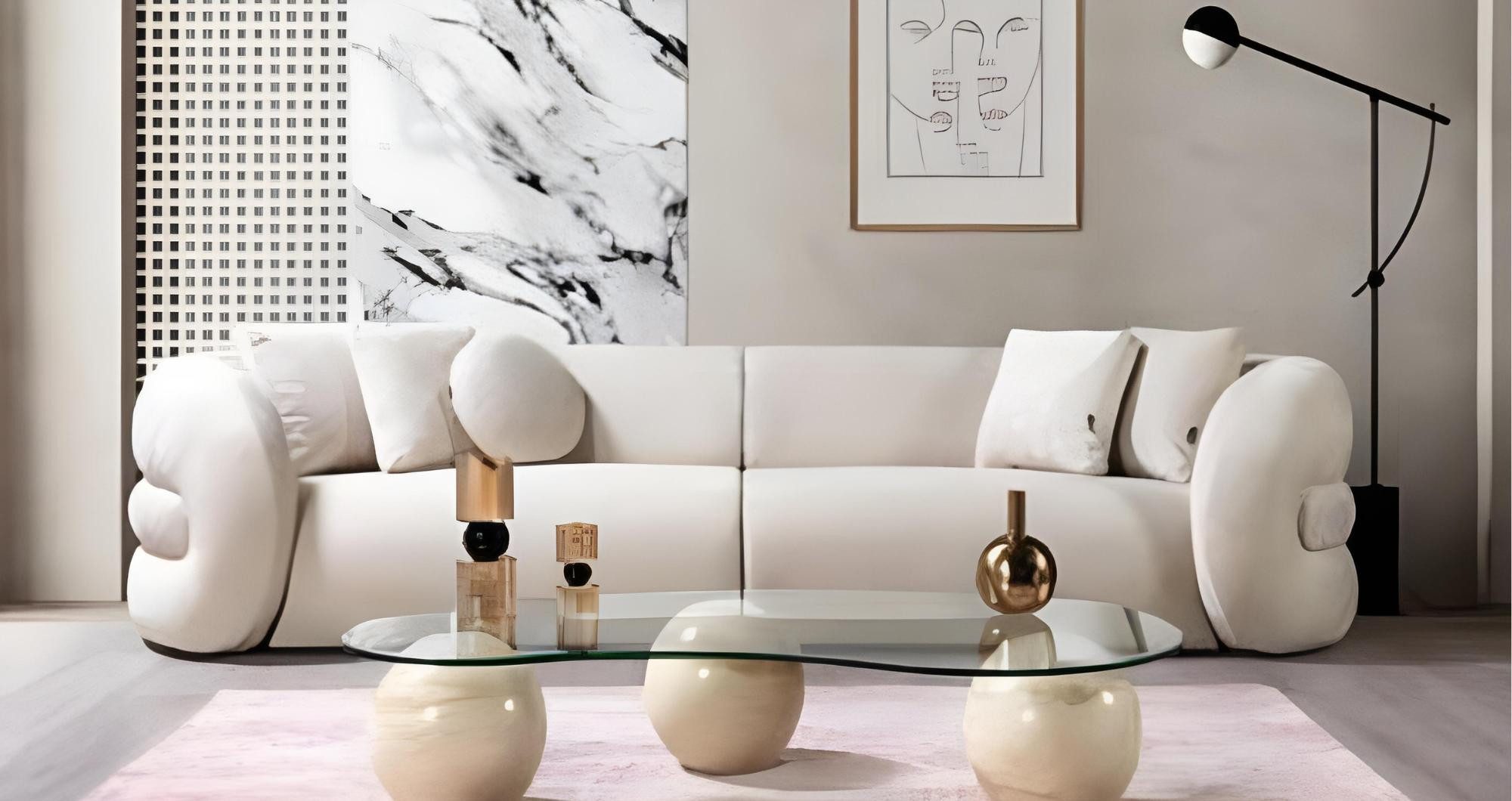 Xlmoebel Sessel Elegante Sofagarnitur mit hochwertigem Polster und luxuriösem Design (4-Sitzer Sofa + 3-Sitzer Sofa+ 2x Sessel), Hergestellt in Europa