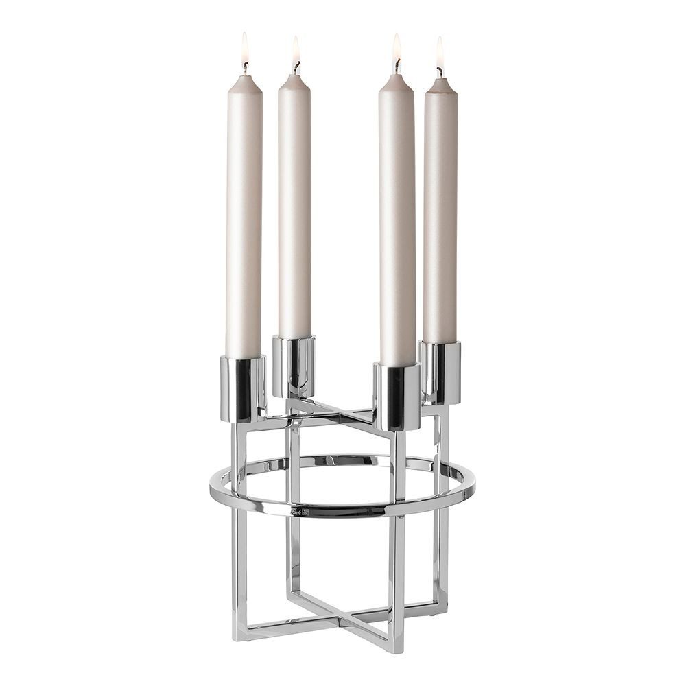Fink Christbaumkerzen Fink Kerzenleuchter CAPRICE DH 21.50x23 cm silber