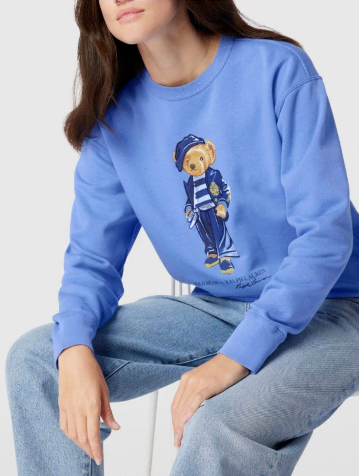 Polo Ralph Lauren Sweatshirt Bear In Paris Bär Sofortige Authentifizierung über das Ralph Lauren-System möglich