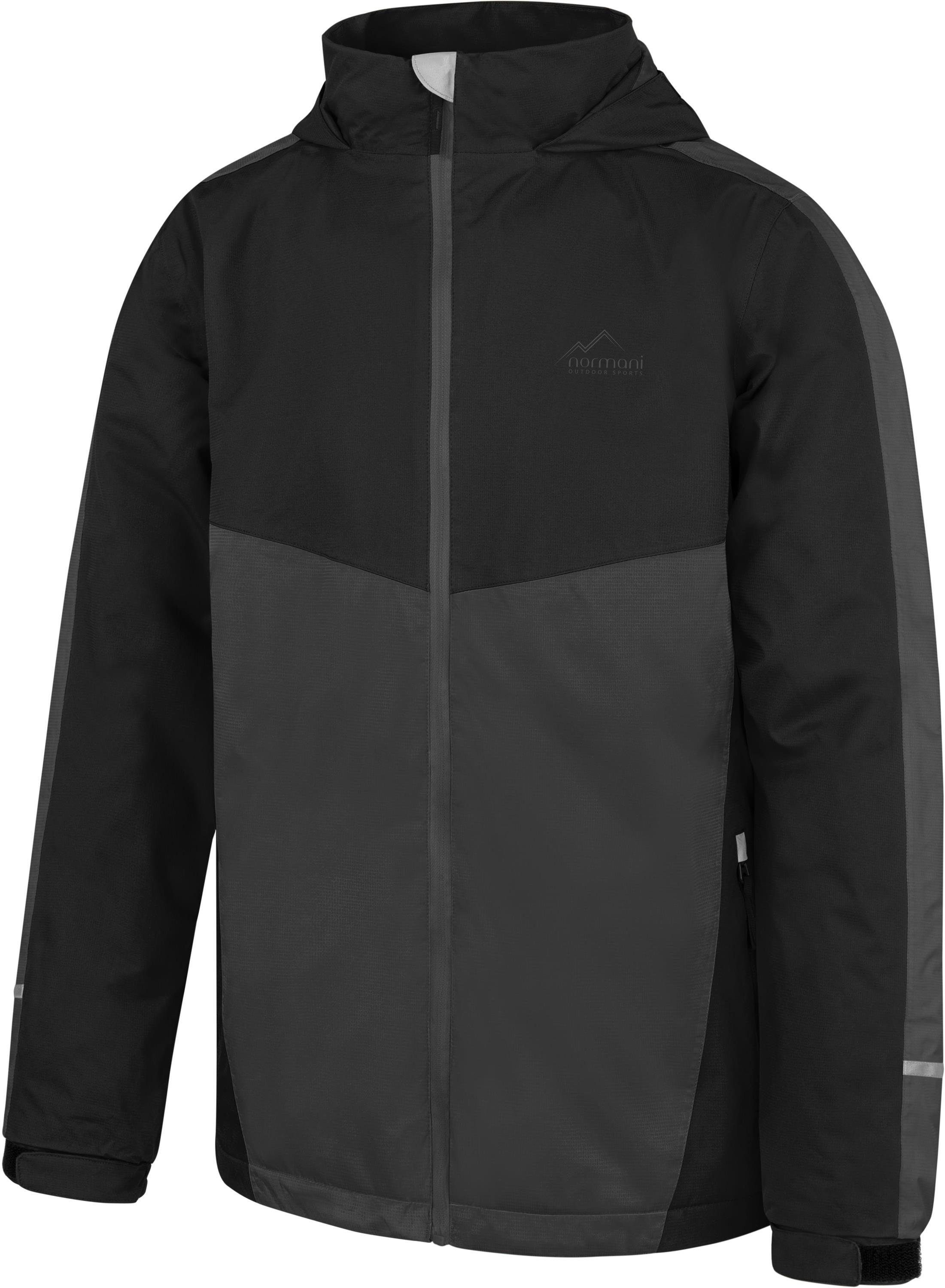 normani Regenjacke Kinder Regenjacke Puyallup Wasserdichte Sommerjacke, ungefütterte Outdoorjacke mit Reflektoren – Bild 2 von 5