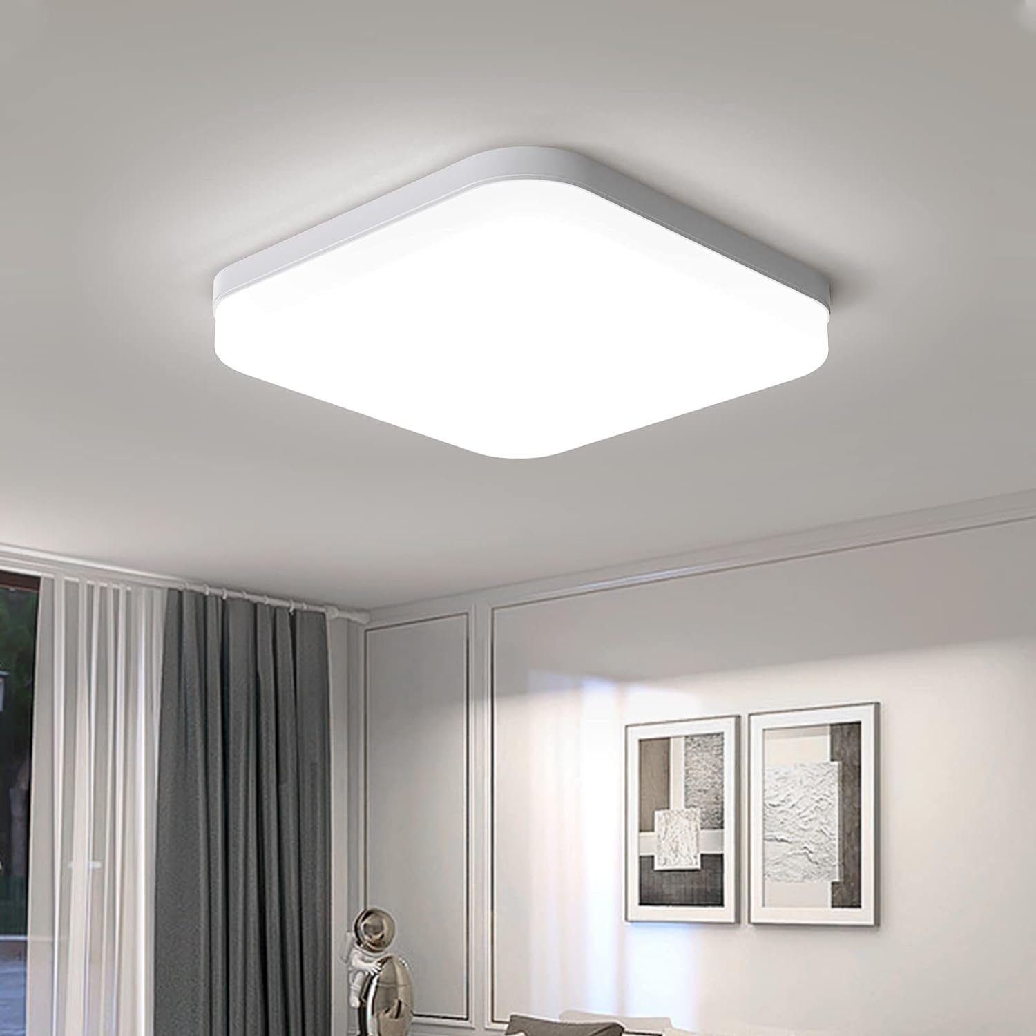 LED fest Modernes Licht integriert, Glühbirne Deckenleuchte, 30W,LED Badezimmer IBETTER Deckenleuchte Neutralweiß, Ø24.8cm, Deckenlampe, LED Deckenleuchte