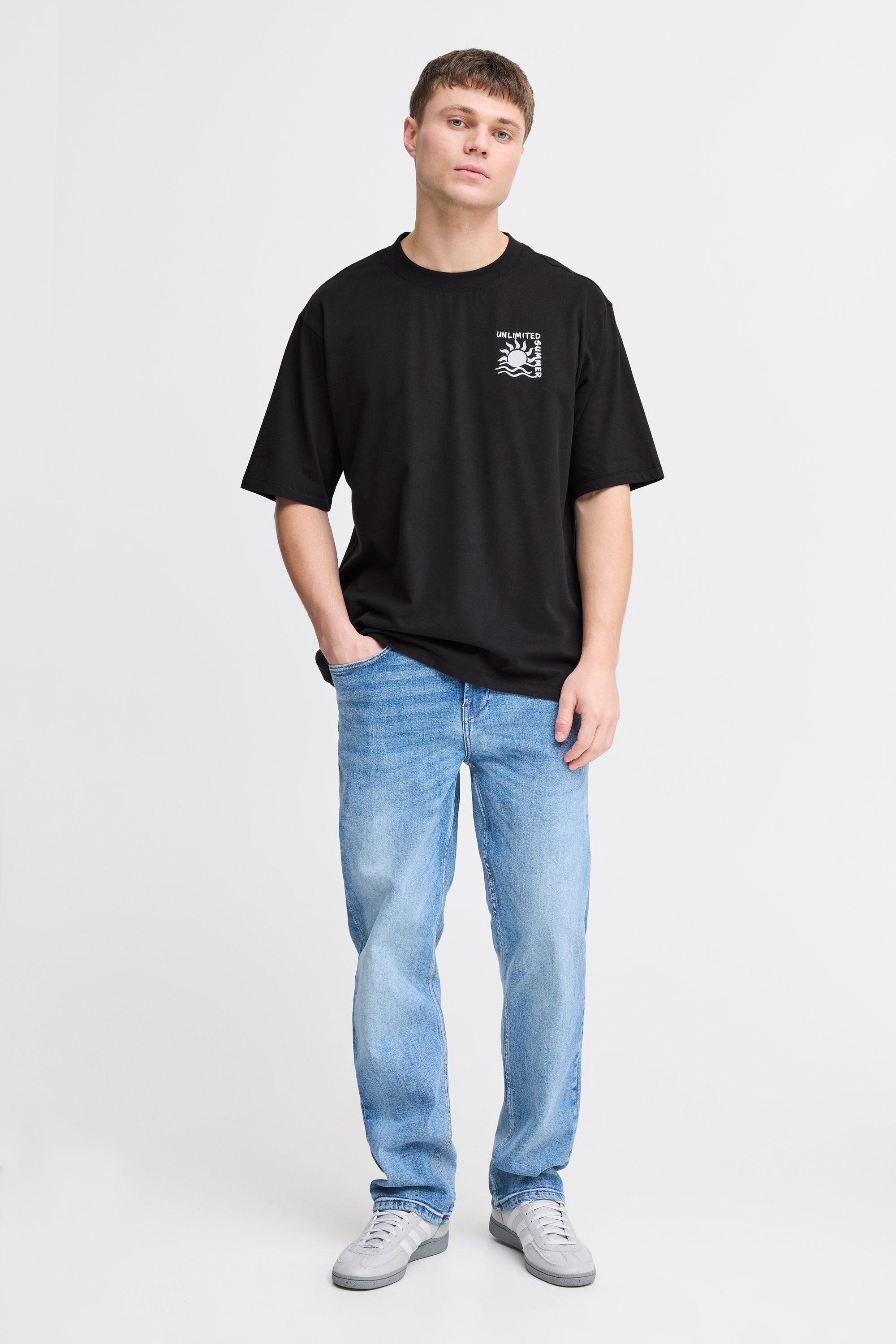 !Solid Rundhalsshirt SDOdaniel Modisches T-Shirt mit Backprint