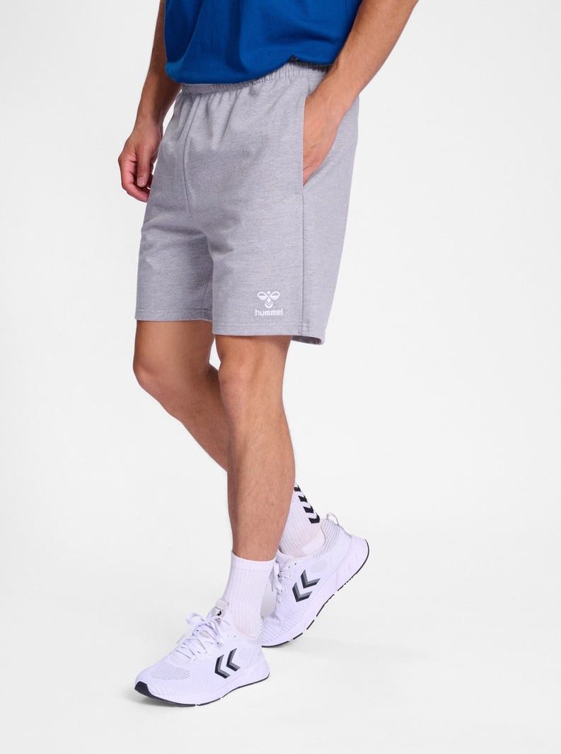 hummel Sweatshorts Freizeithose hmlGO 2.0 (Bio-Baumwolle) kurz grau Herren