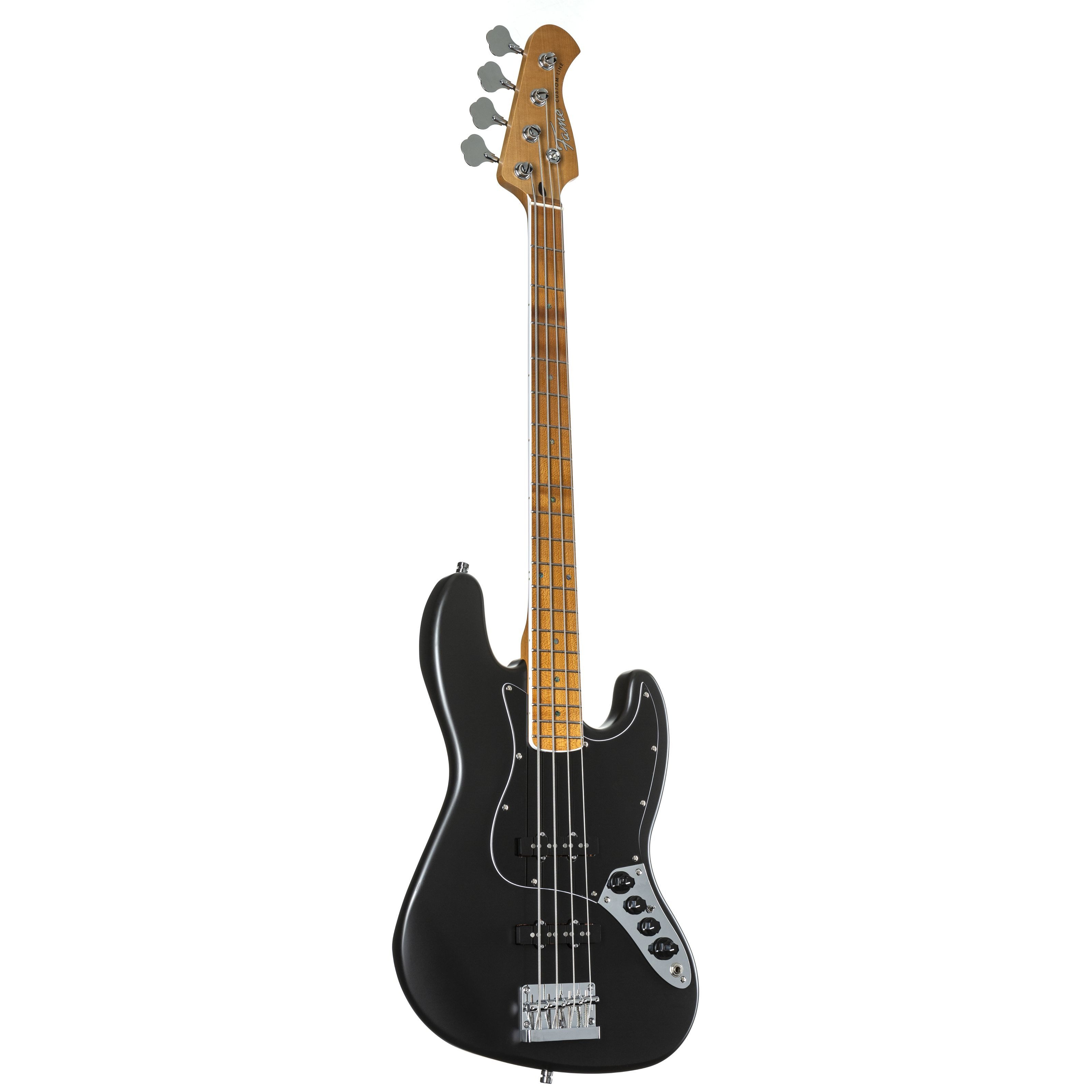 FAME E-Bass, E-Bässe, 4-Saiter E-Bässe, Custom JB 4 Black - E-Bass