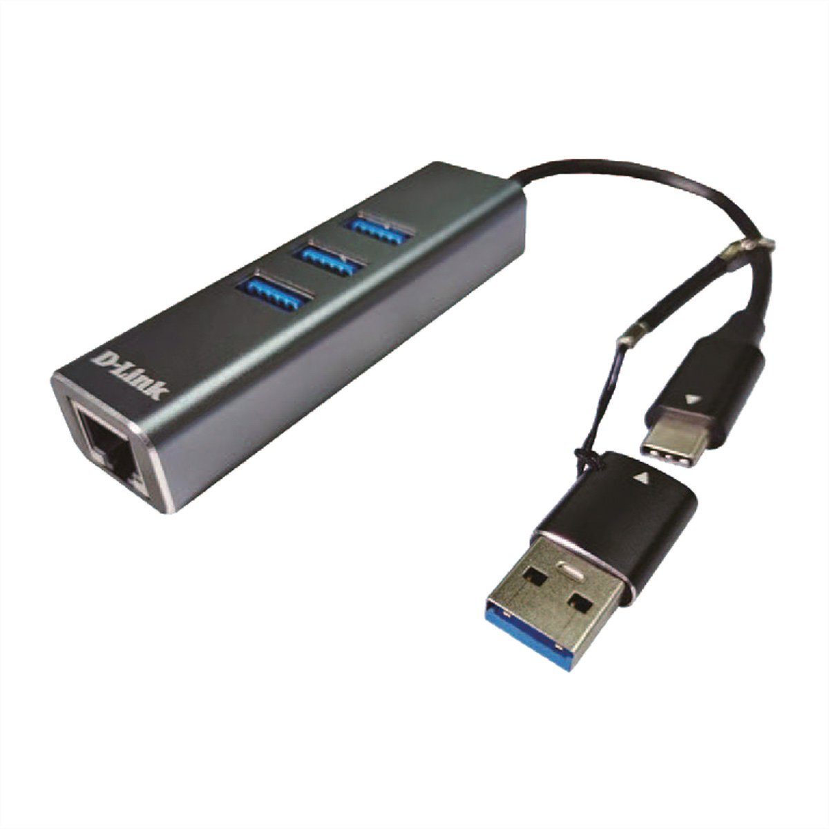 D-Link DUB-2332 USB-C Gigabit Adapter mit 3 USB3.0 Ports Computer-Adapter