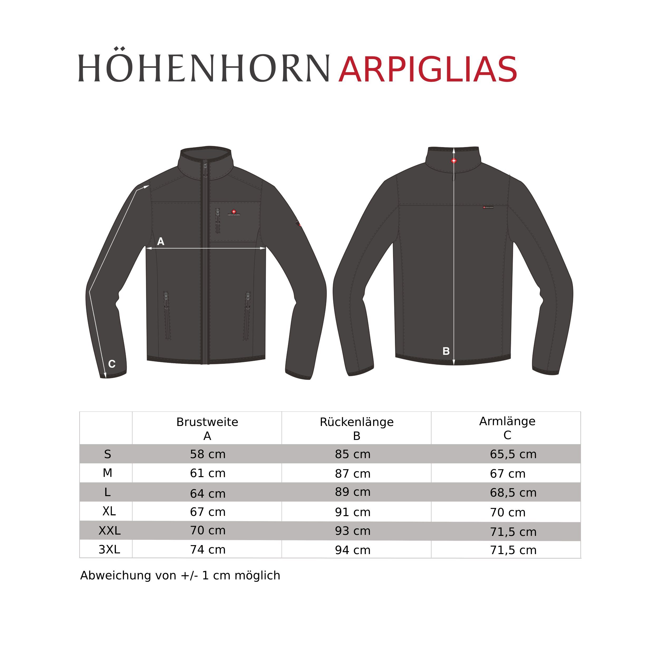 Höhenhorn Winterjacke Arpiglias Herren Winter Jacke Parka Parker mit Kunstfell Gefüttert