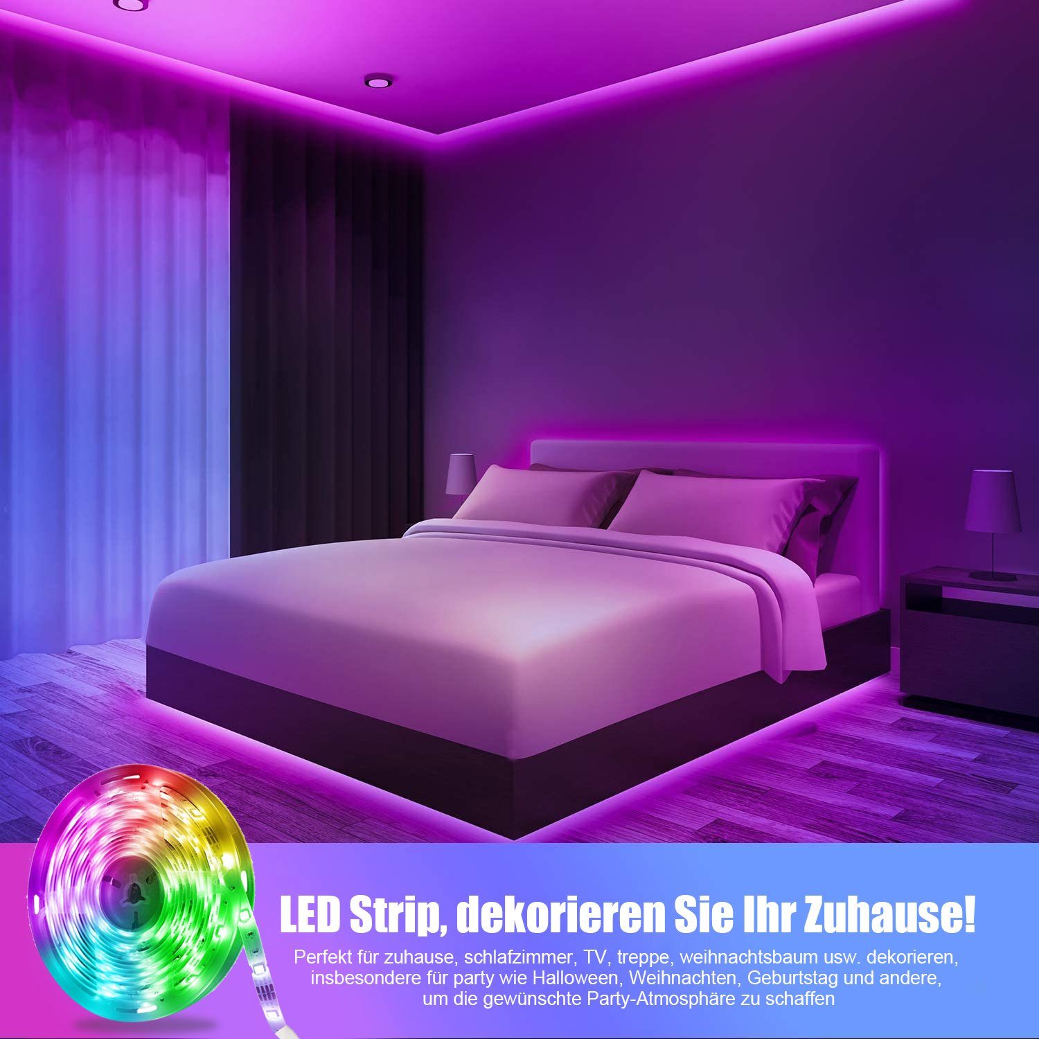 Strip Band LED Bluetooth Oneid LED 3m, USB LED-Streifen