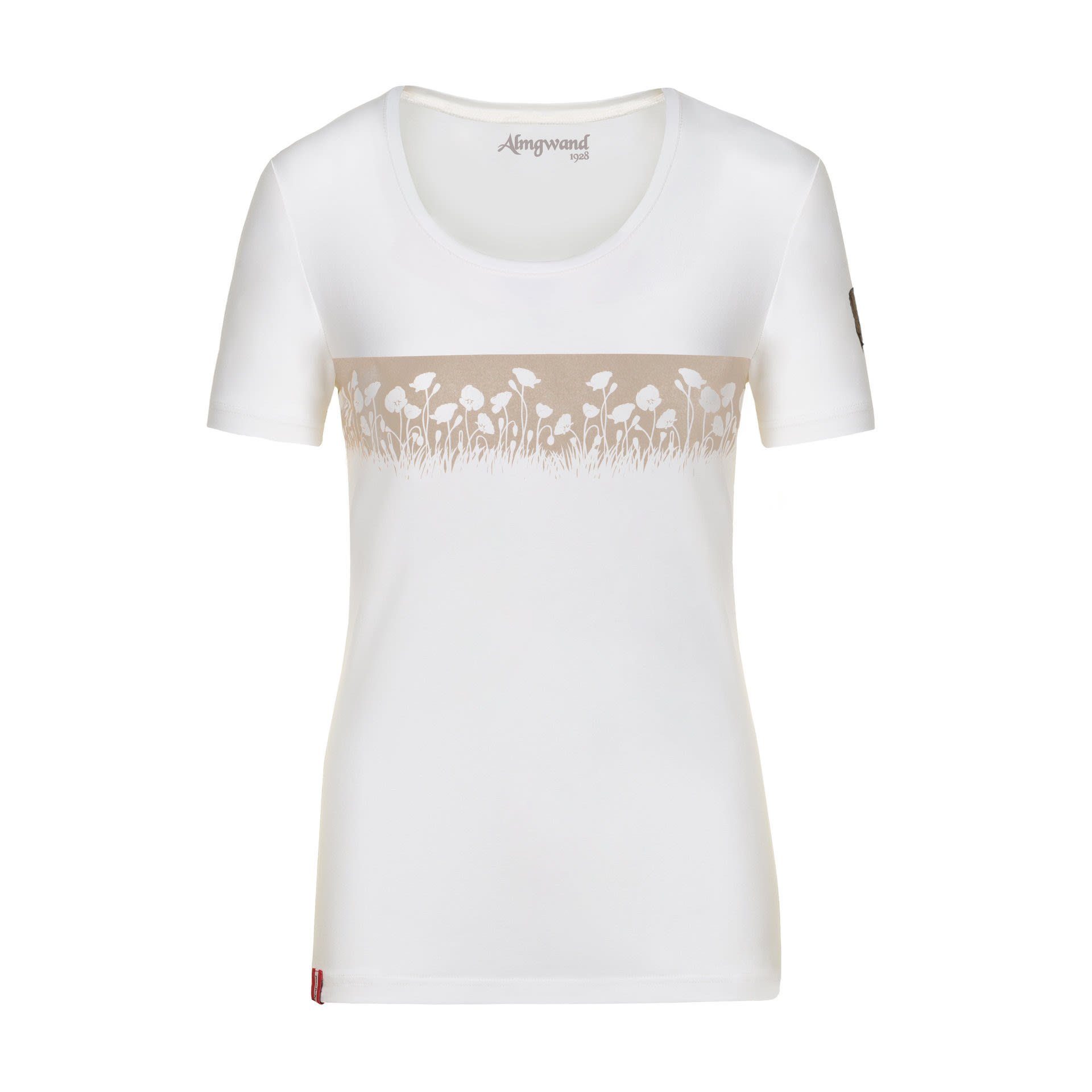 Almgwand T-Shirt Almgwand W Breitenalm Damen Kurzarm-Shirt White - Sepia