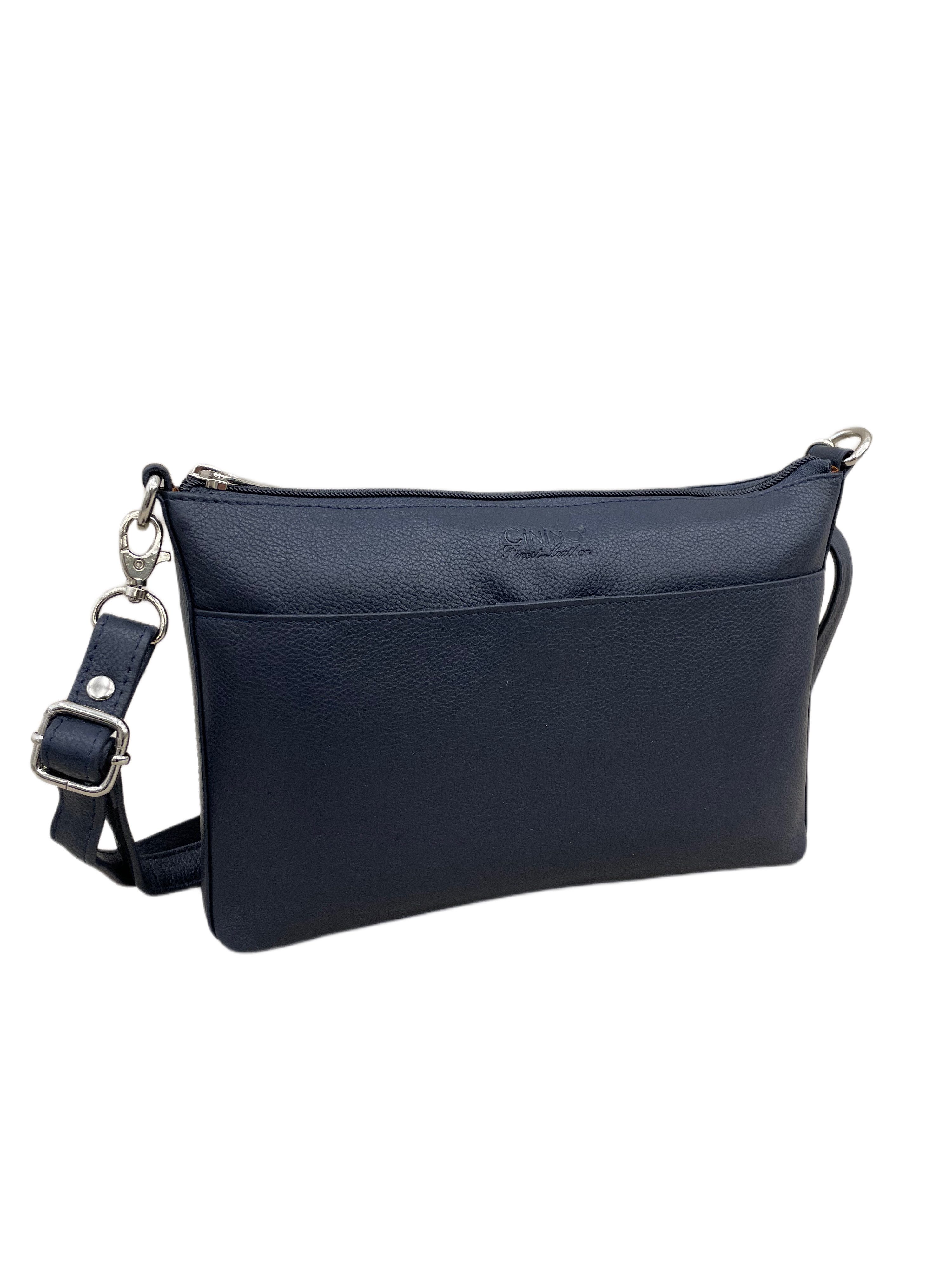 Cinino Handtasche C7023, Ledertasche Umhängetasche