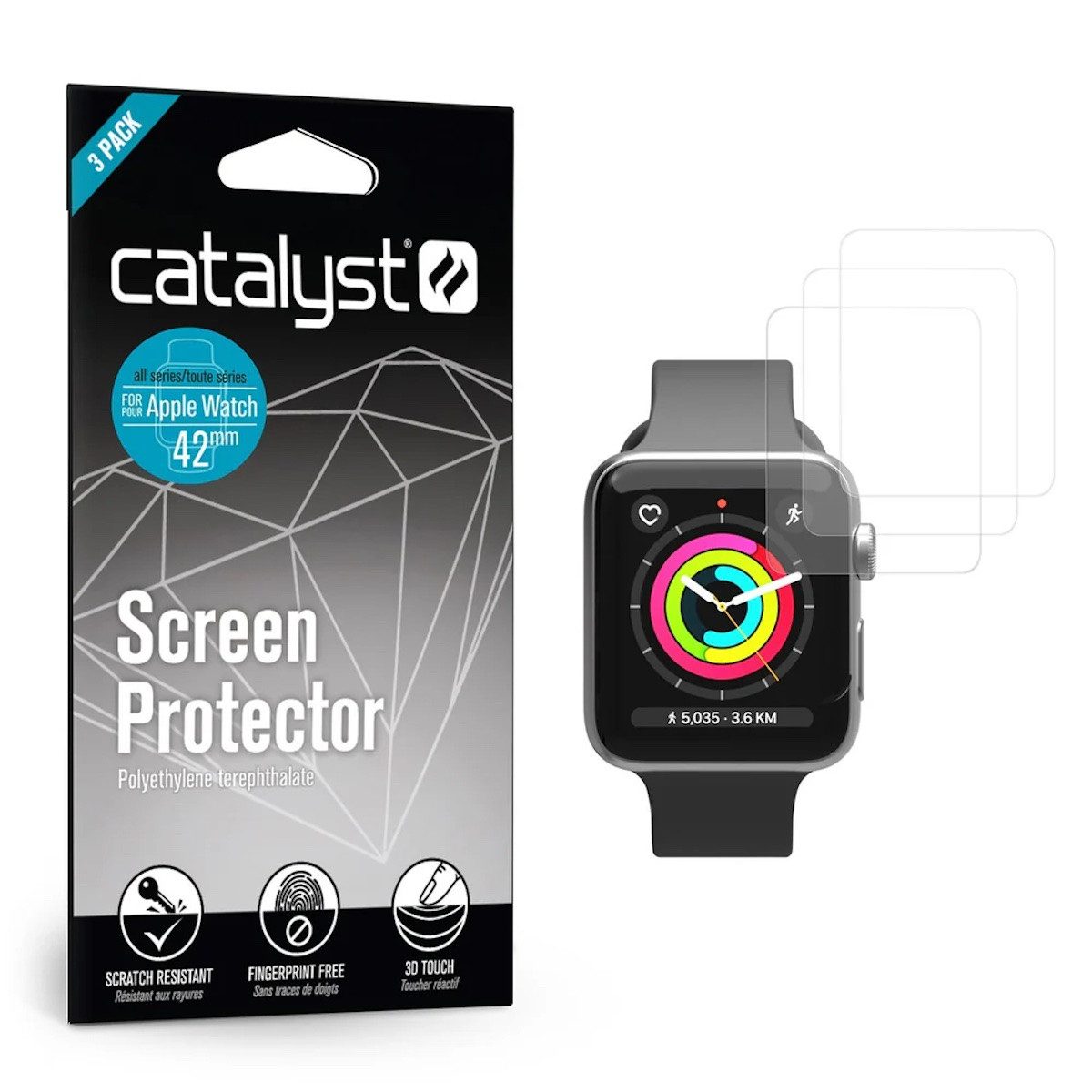 Catalyst Displayschutzfolie Screenprotector für Watch 42 mm (Series 2/3), für Watch 42 mm (Series 2/3), Transparent