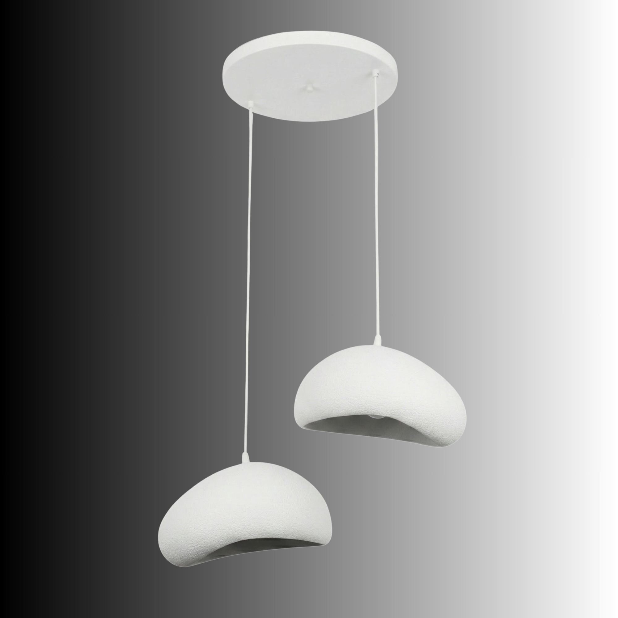 Opviq Pendelleuchte Loval, höhenverstellbar, boho deco, ohne Leuchtmittel, Fiberglas-Schirme,Hängelampe E27,Essplatzbeleuchtung