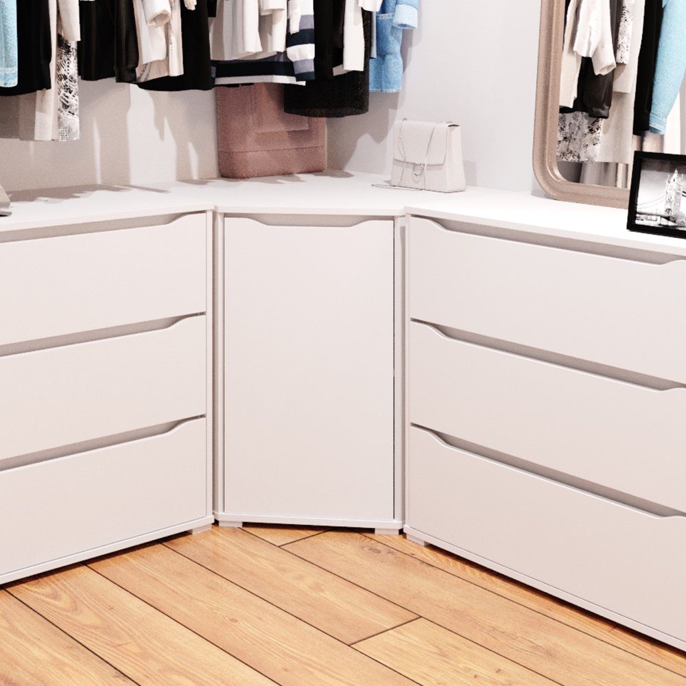 Vicco Kommode Ruben, Weiß, 78 x 77 cm