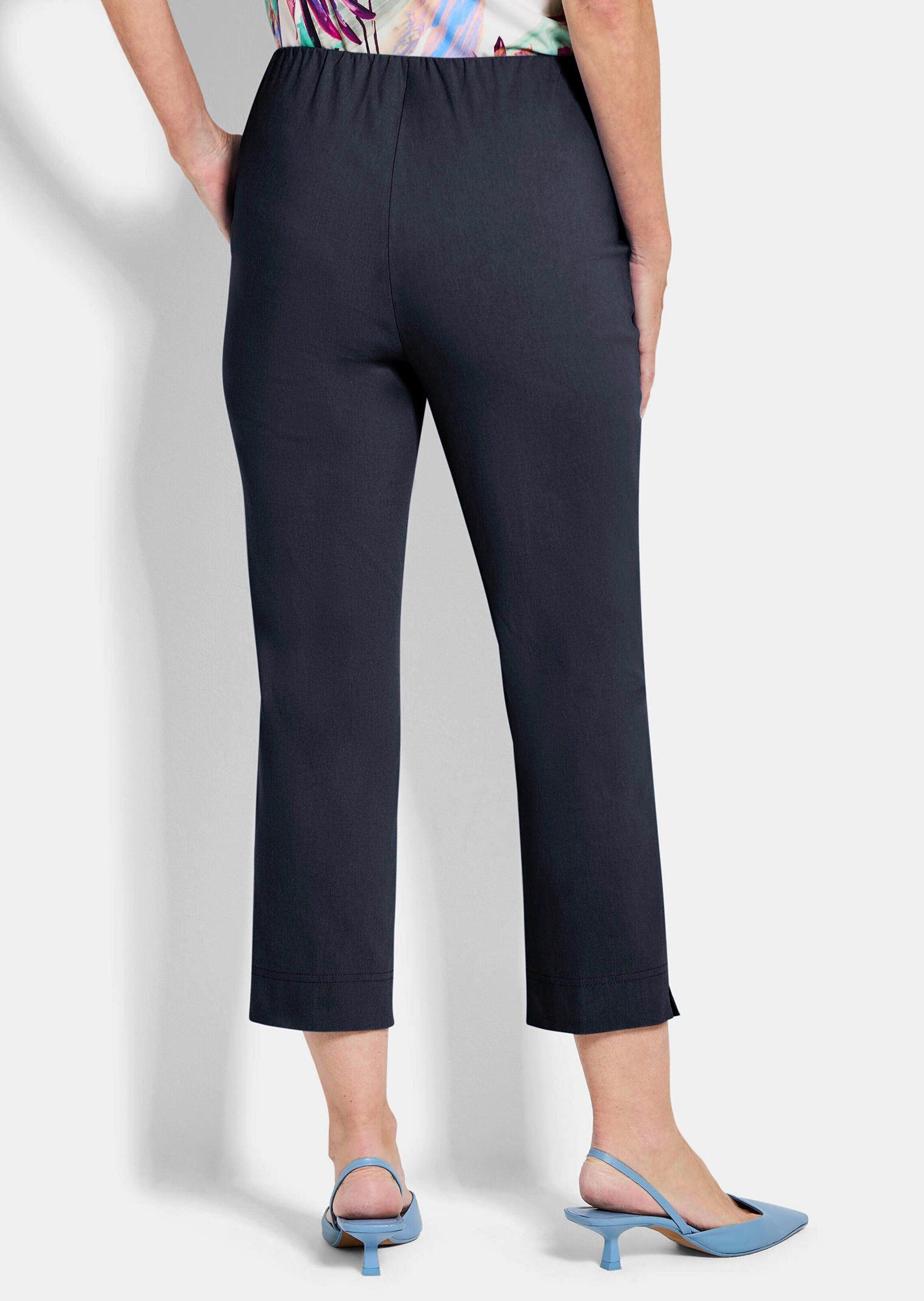 GOLDNER Stretch-Hose Kurzgröße: Elegante 7/8-Hose mit Biesen Stretchhose mit Schlupfbund, Eingriffstaschen und 7/8-Länge – Bild 3 von 5