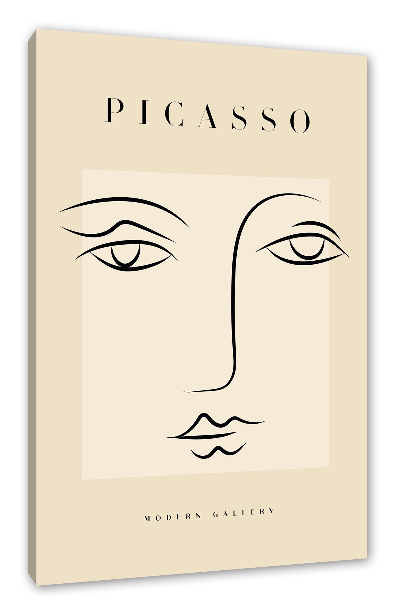 Pixxprint Leinwandbild Picasso Art Collection - Frauengesicht I, Picasso Art Collection - Frauengesicht I (1 St), Leinwandbild fertig bespannt, inkl. Zackenaufhänger