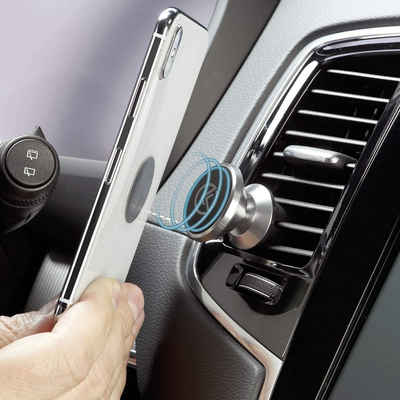 Kremer Premium Magnethalter für Lüftungsgitter Auto magnetische Belüftung Smartphone-Halterung