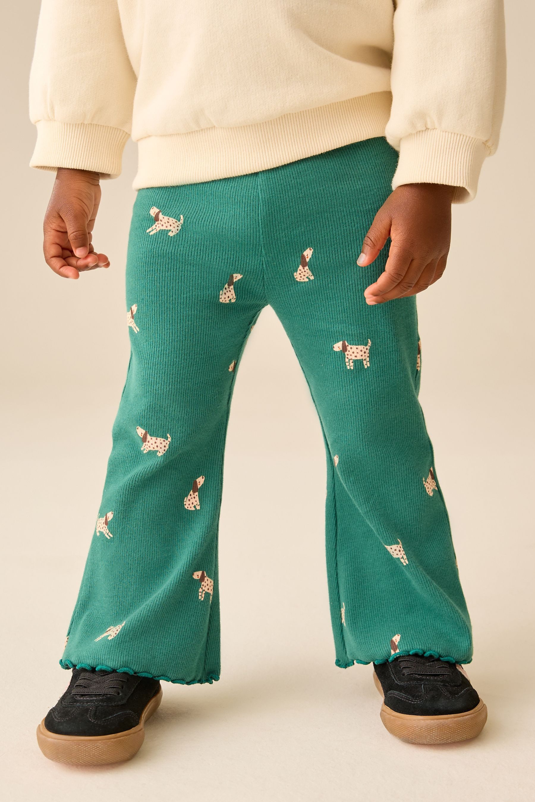 Next Leggings Gerippte Leggings mit ausgestelltem Bein (1-tlg)
