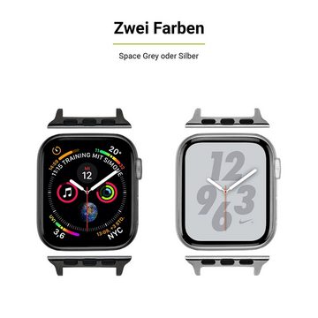 Artwizz Pin-Set WatchBand Adapter, 2x Edelstahl Connector Verbindungsstücke, Silber, Apple Watch Modelle der Größen 41mm / 40mm / 38mm