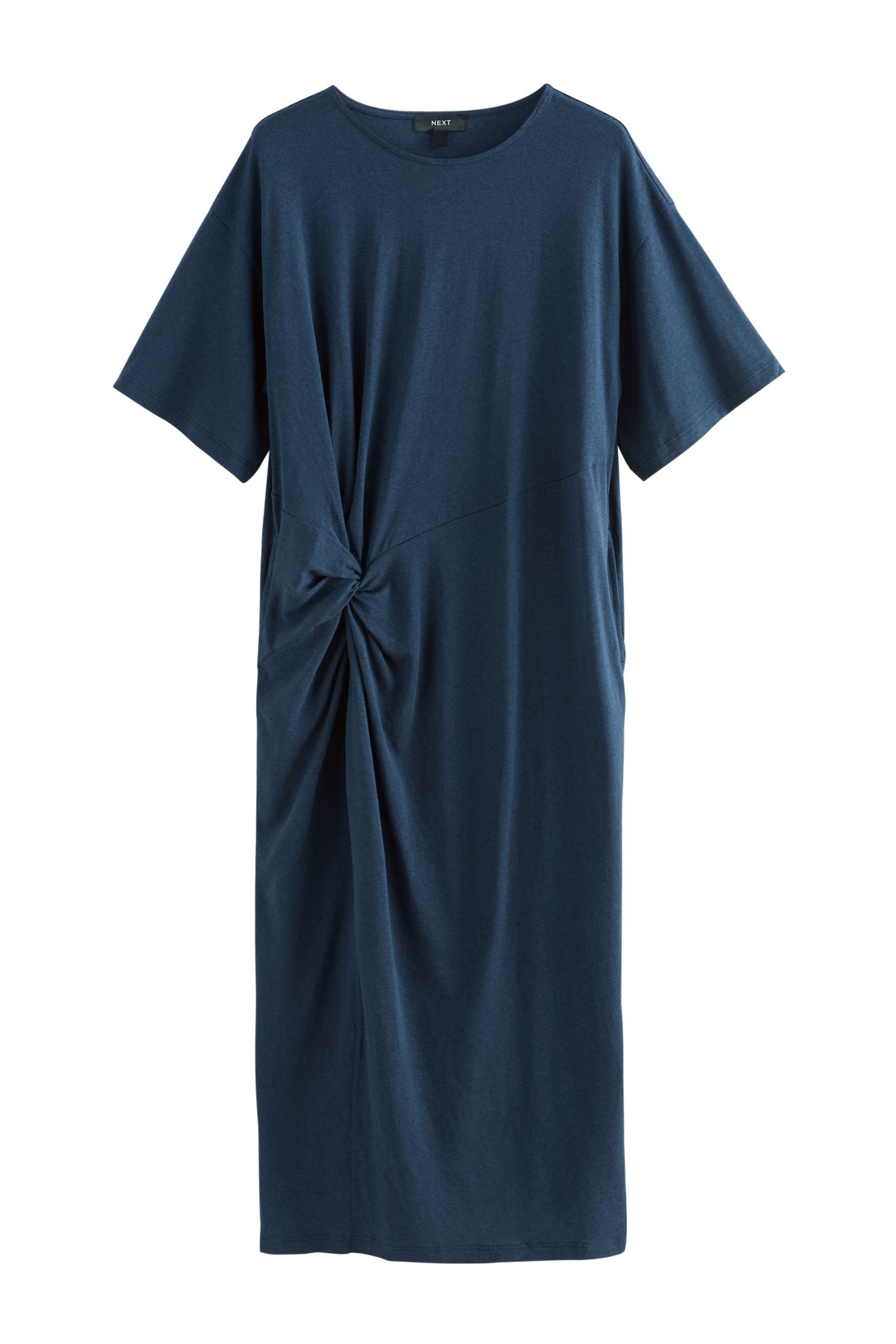 Next Shirtkleid Sommerliches Jersey-T-Shirtkleid mit Drehung (1-tlg)