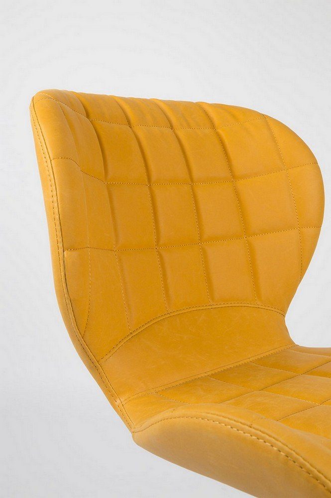 Esszimmerstuhl OMG Zuiver Stuhl gelb Metall Leder