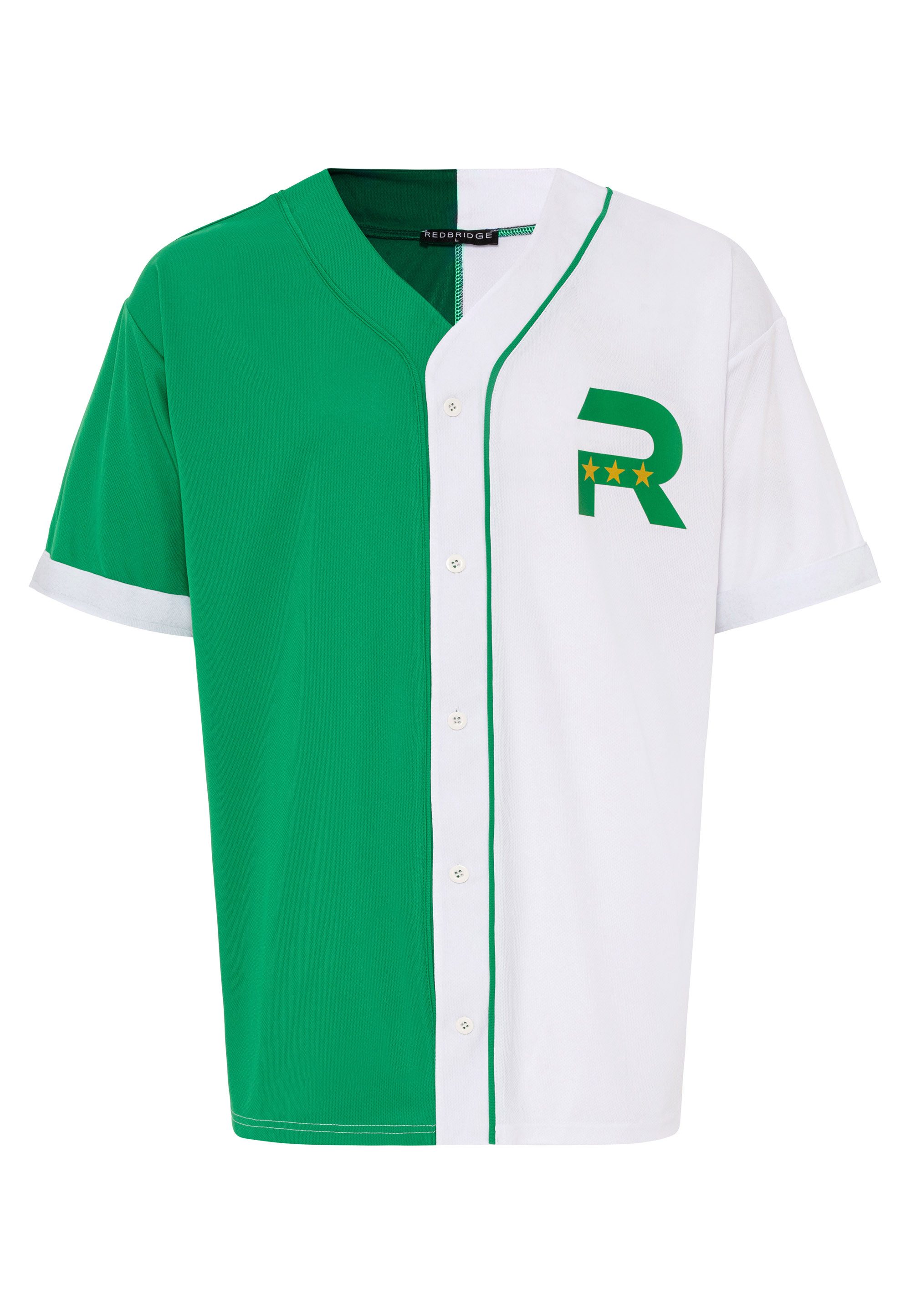 RedBridge T-Shirt im Baseball-Look - Knopfleiste, günstig online kaufen