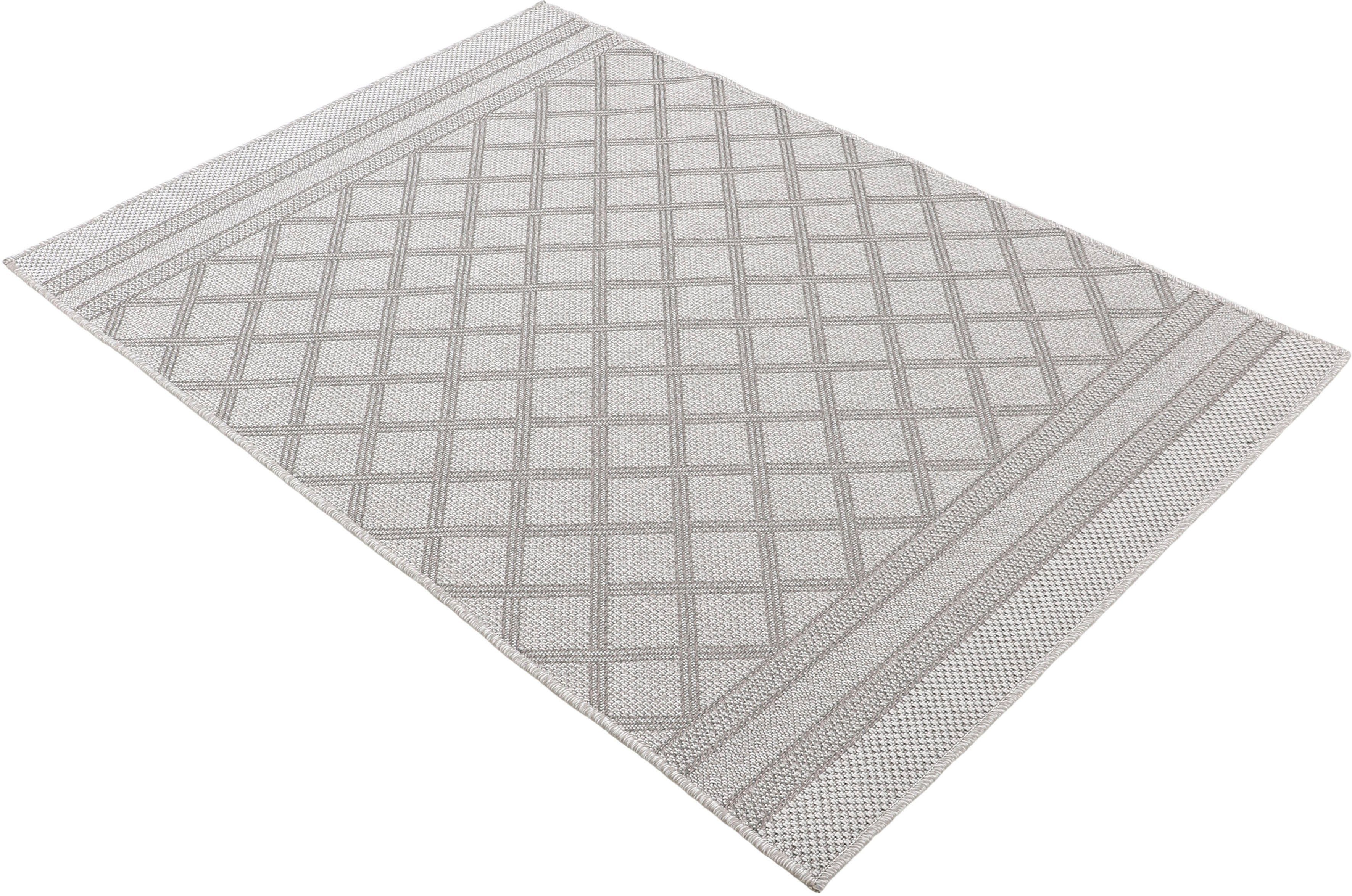 Teppich Boho 104, carpetfine, rechteckig, mm, Optik, Höhe: Außenbereich robustes Flachgewebe, 4 Sisal UV-beständig