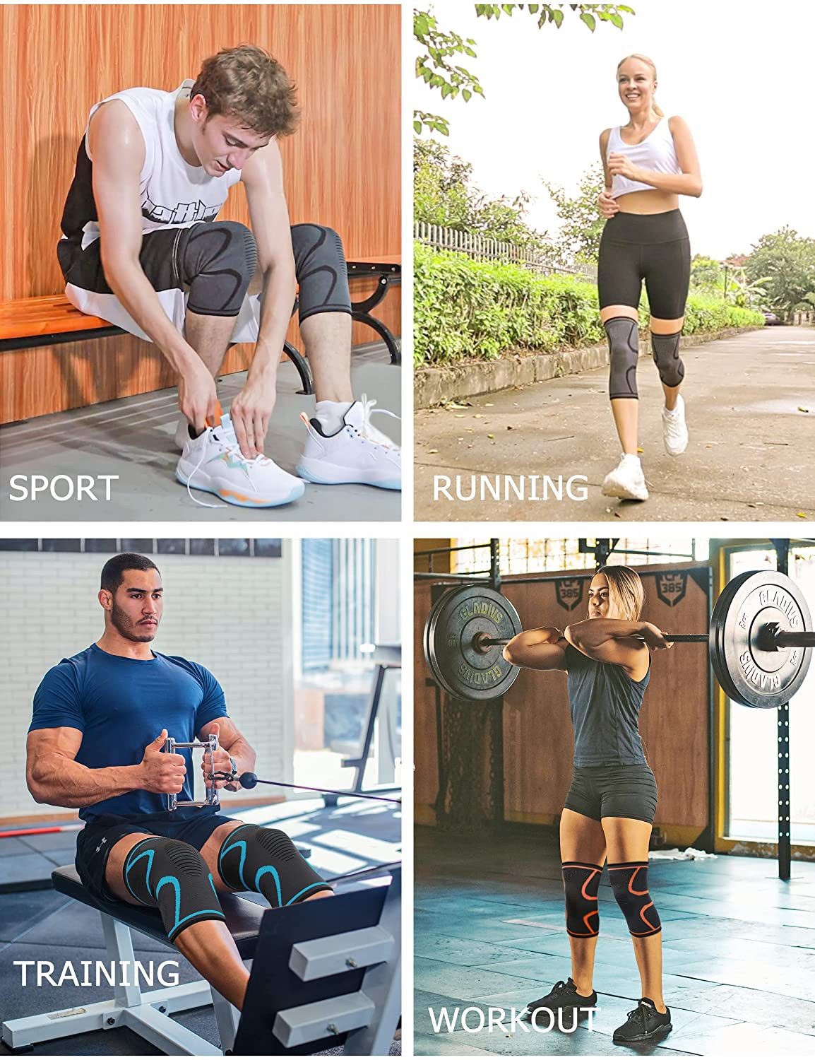 TUWENA Knieschutz Kniebandage Damen & Herren, Anti-rutsch Knieschoner Für Laufen, Sport – Bild 5 von 5